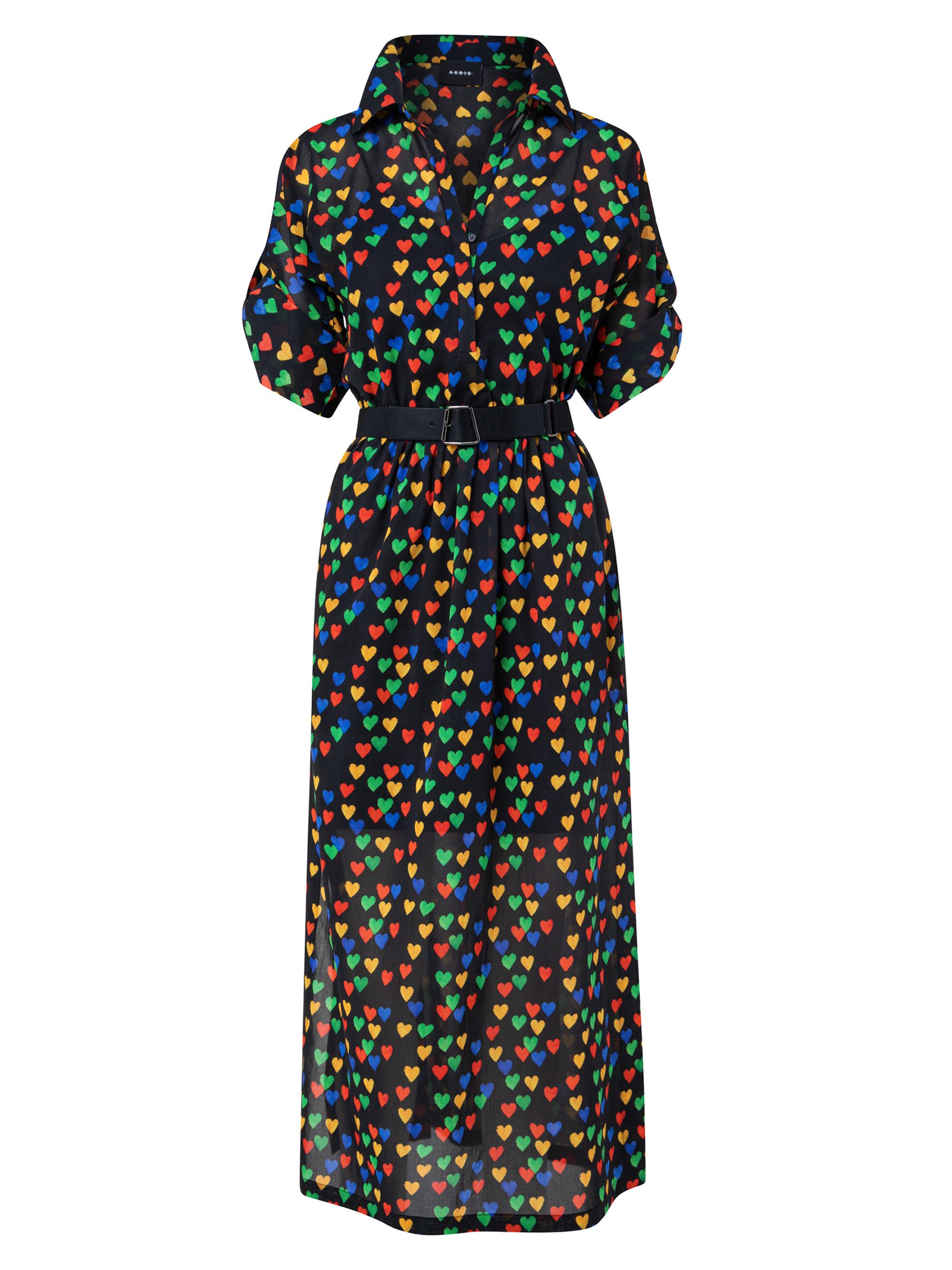 heart print shirt dress Buy Women White Heart Print A-line Longline Shirt Dress Online at Best  Price