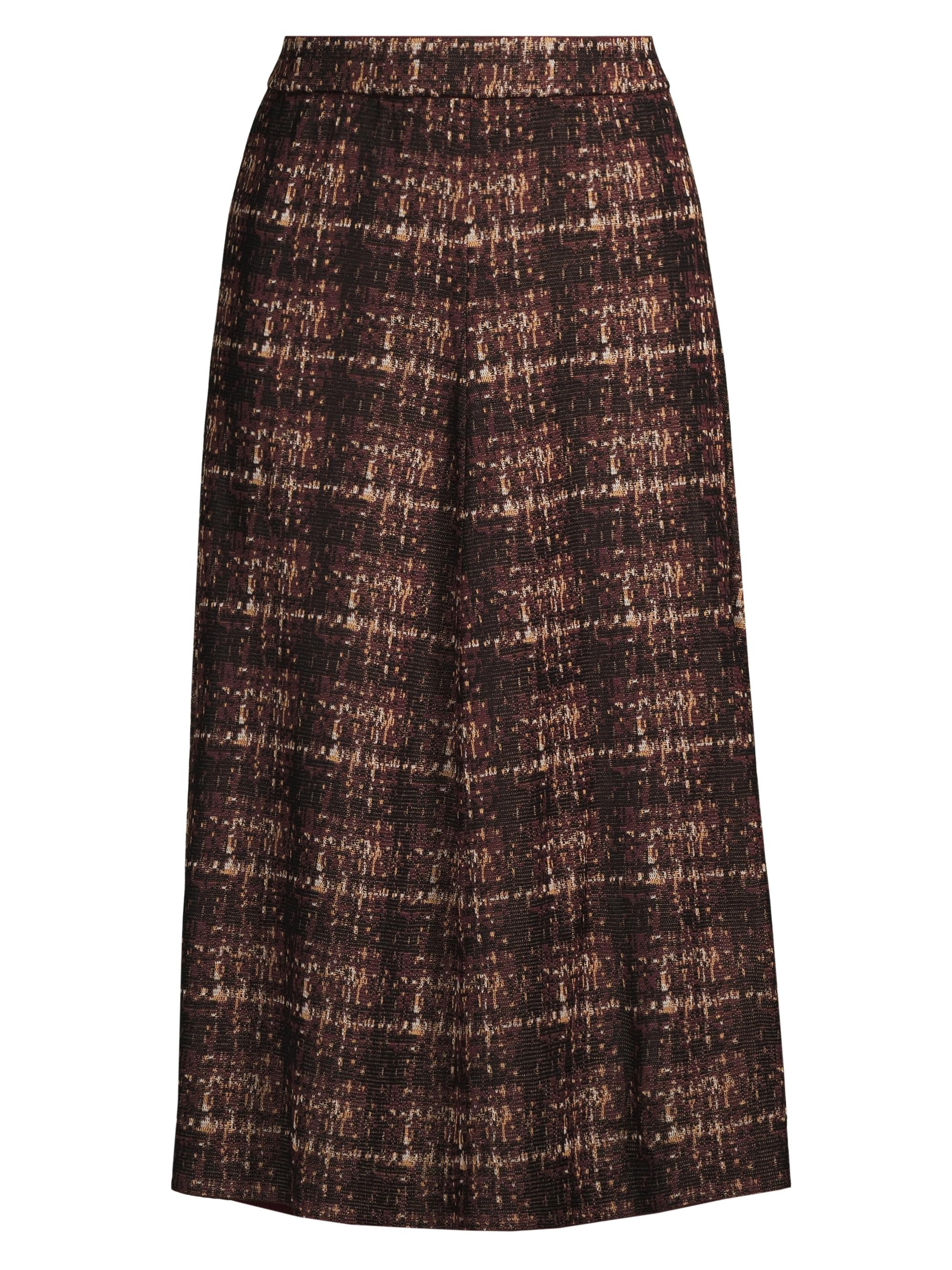 Misook Women's Plaid A-Line Midi Skirt - Mahogany Black