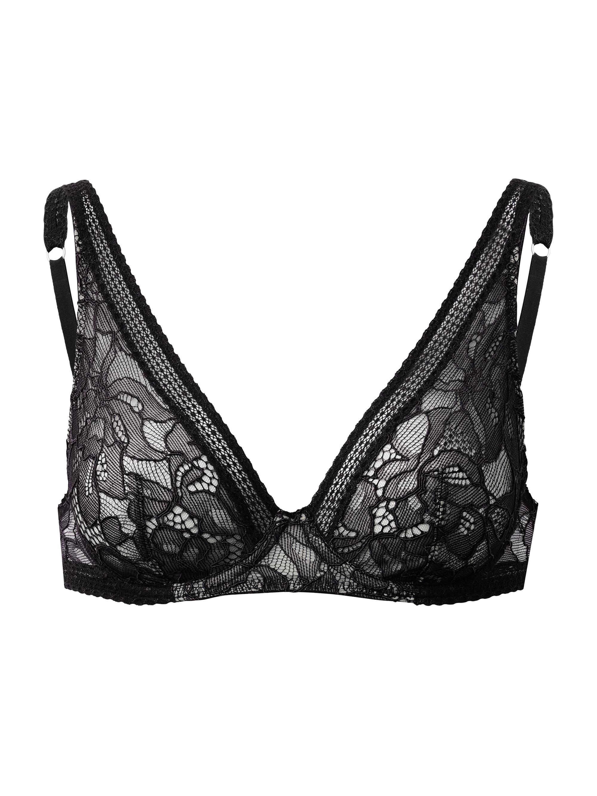 Wolford Women's Nets & Roses Plunge Bra - Black