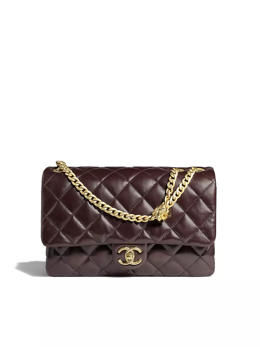 Saks Fifth Avenue, Bags, Saks Fifth Avenue Black Suede Gold Woven Chain  Channel Quilted Crossbody Bag