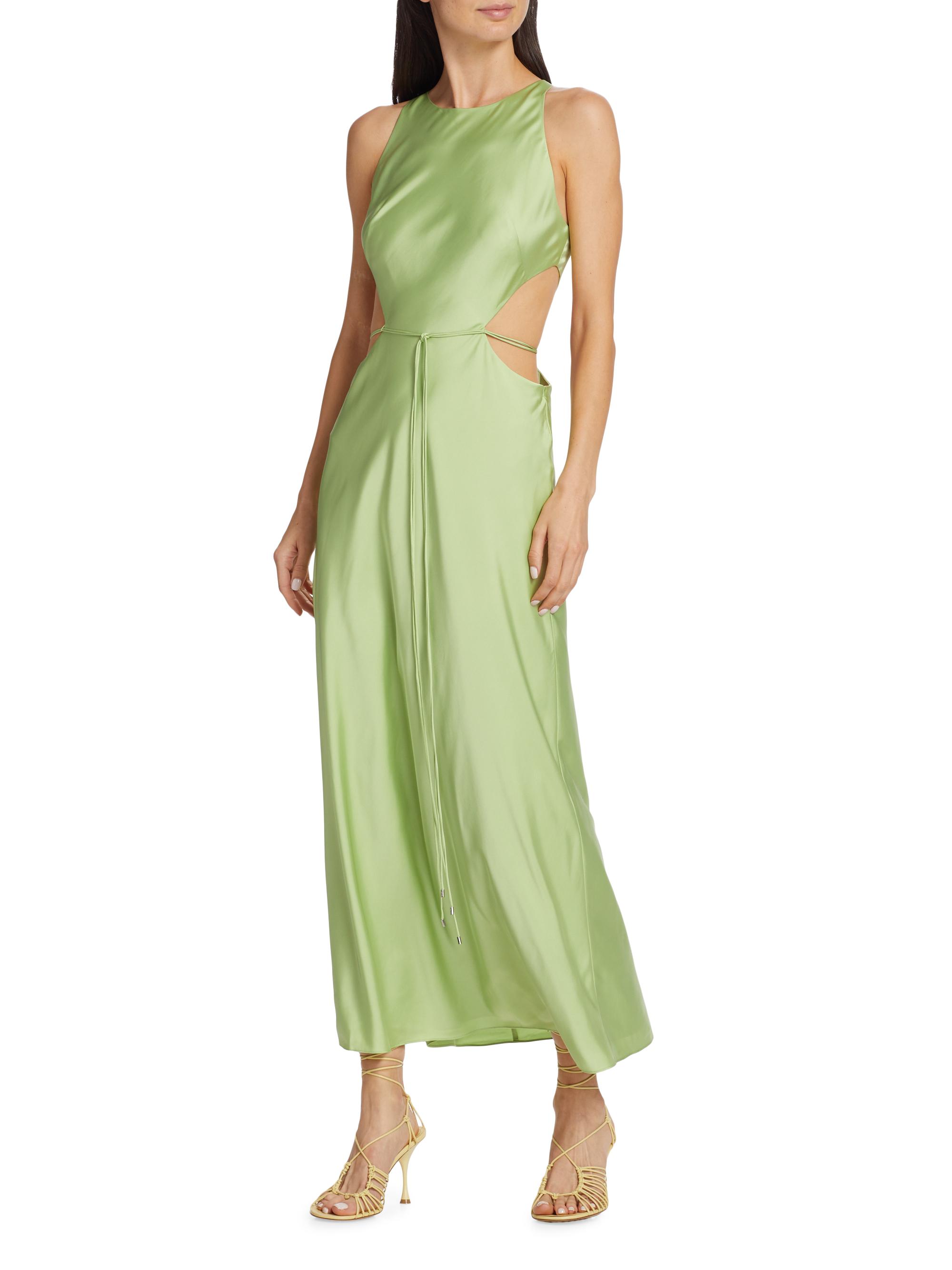 Alexis Lune Cut-Out Satin Maxi Dress | Saks Fifth Avenue