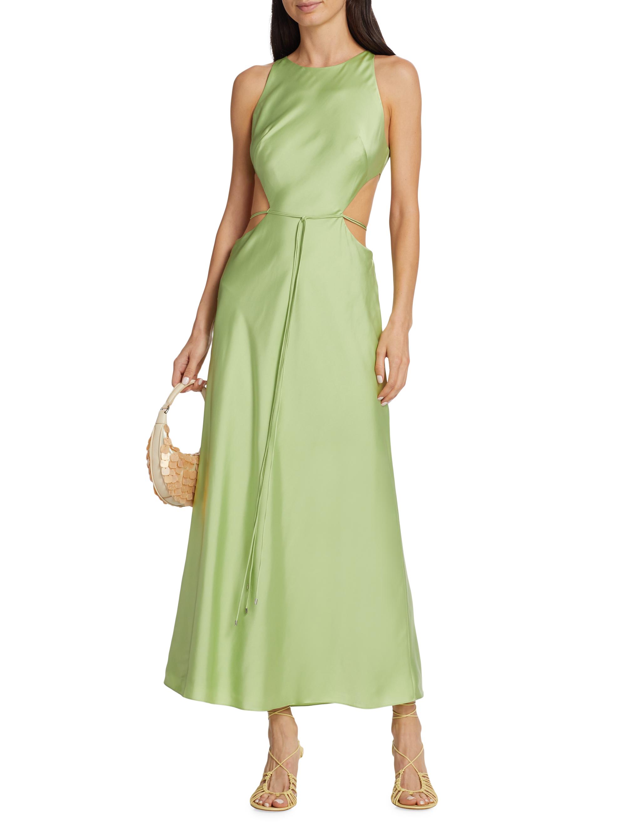 Alexis Lune Cut-Out Satin Maxi Dress | Saks Fifth Avenue