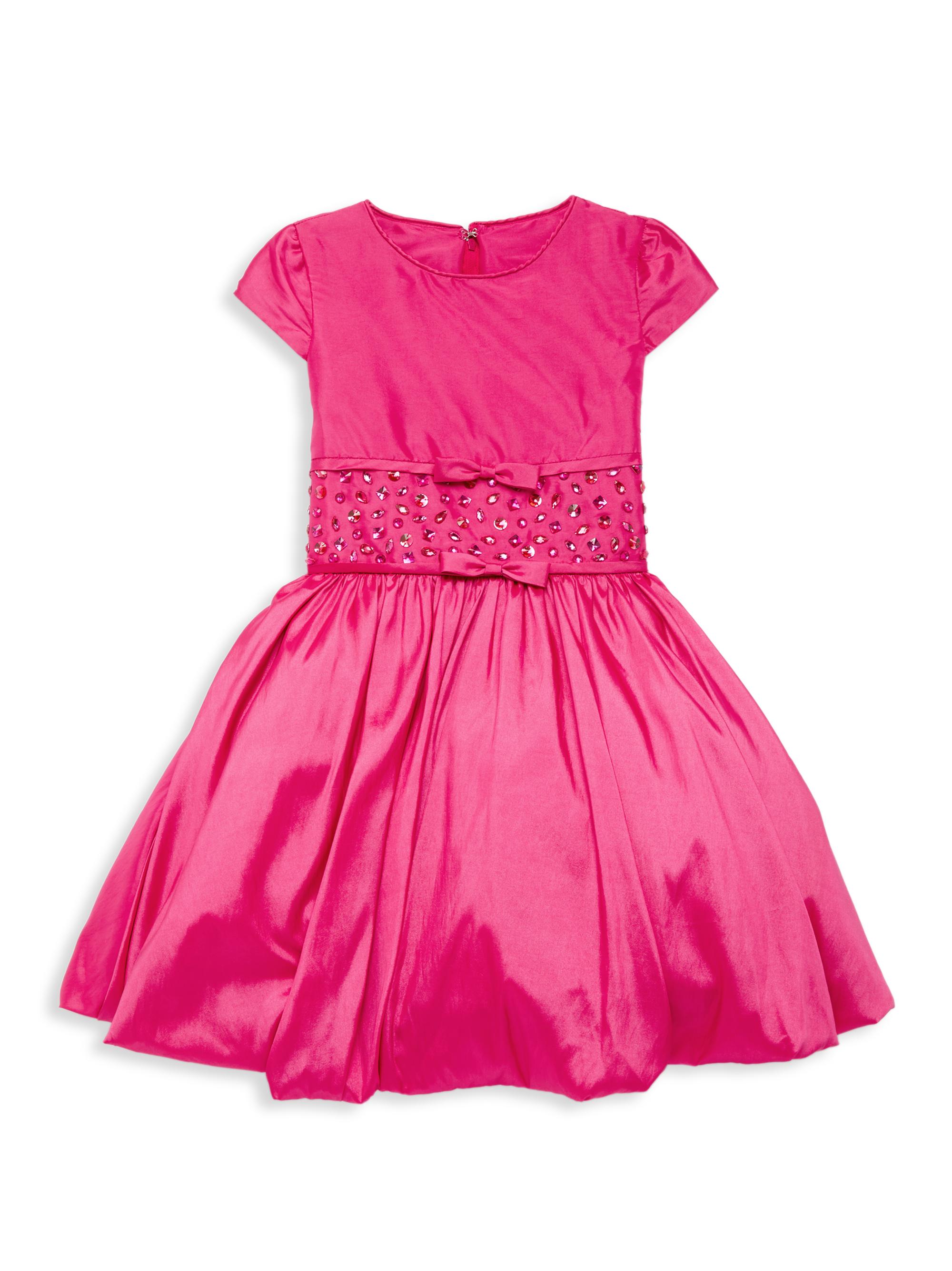 Janie and Jack Baby Girl's, Little Girl's & Girl's Holiday Bow Satin Dress  | Saks Fifth Avenue