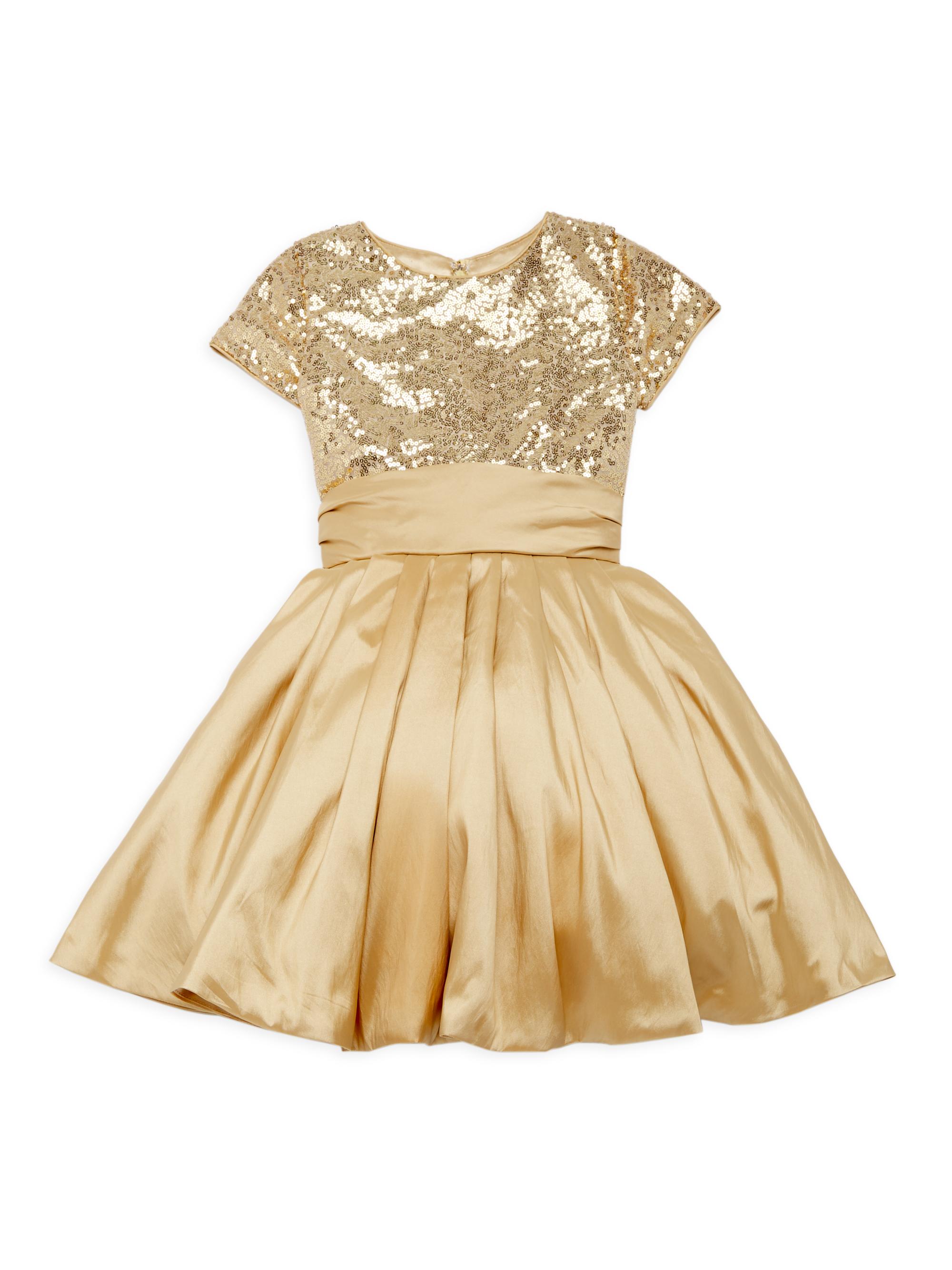 Janie and Jack Little Girl's & Girl's The Holiday Bow-Detail Satin Dress |  Saks Fifth Avenue