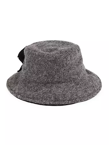 Wool-Blend Split-Brim Floppy Hat