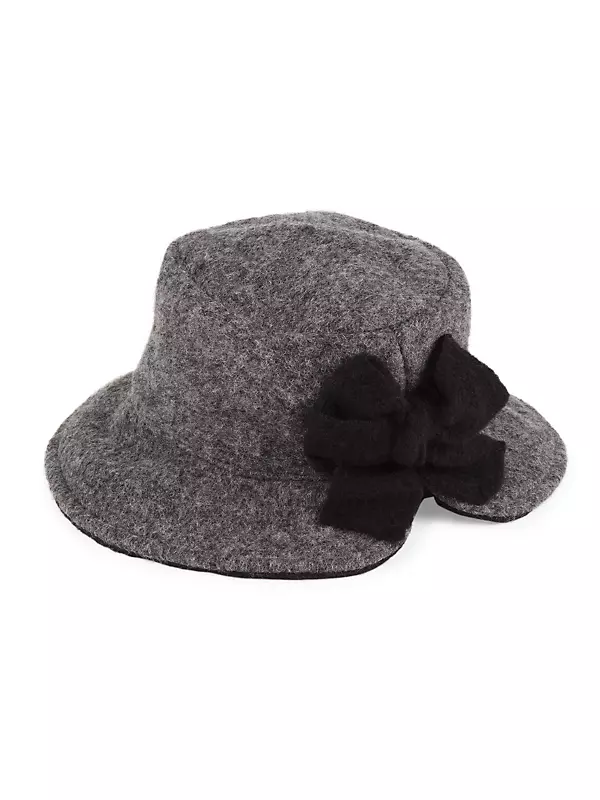 Wool-Blend Split-Brim Floppy Hat