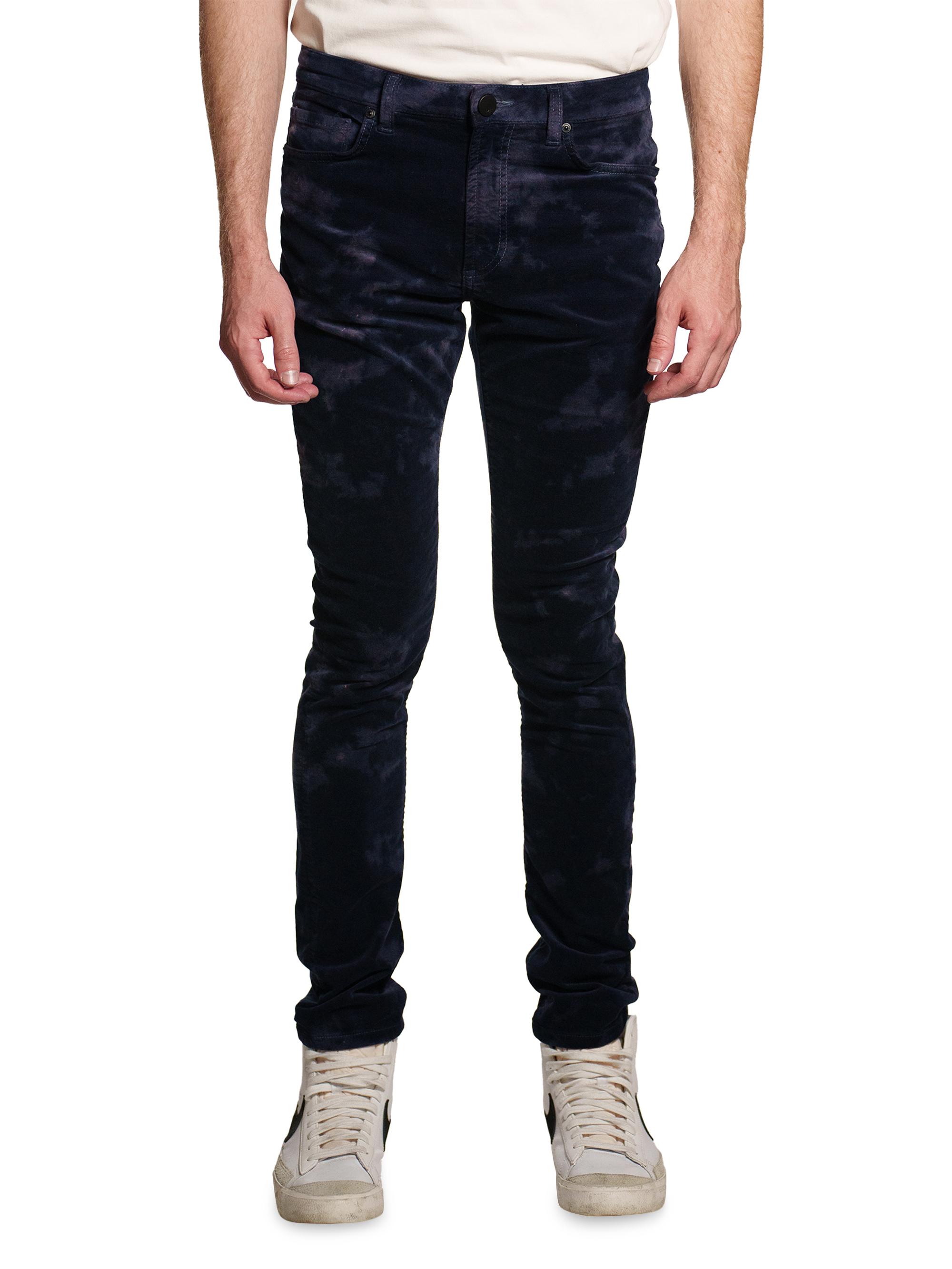 Monfrère Men's Greyson Velvet Skinny Jeans - Nightfall
