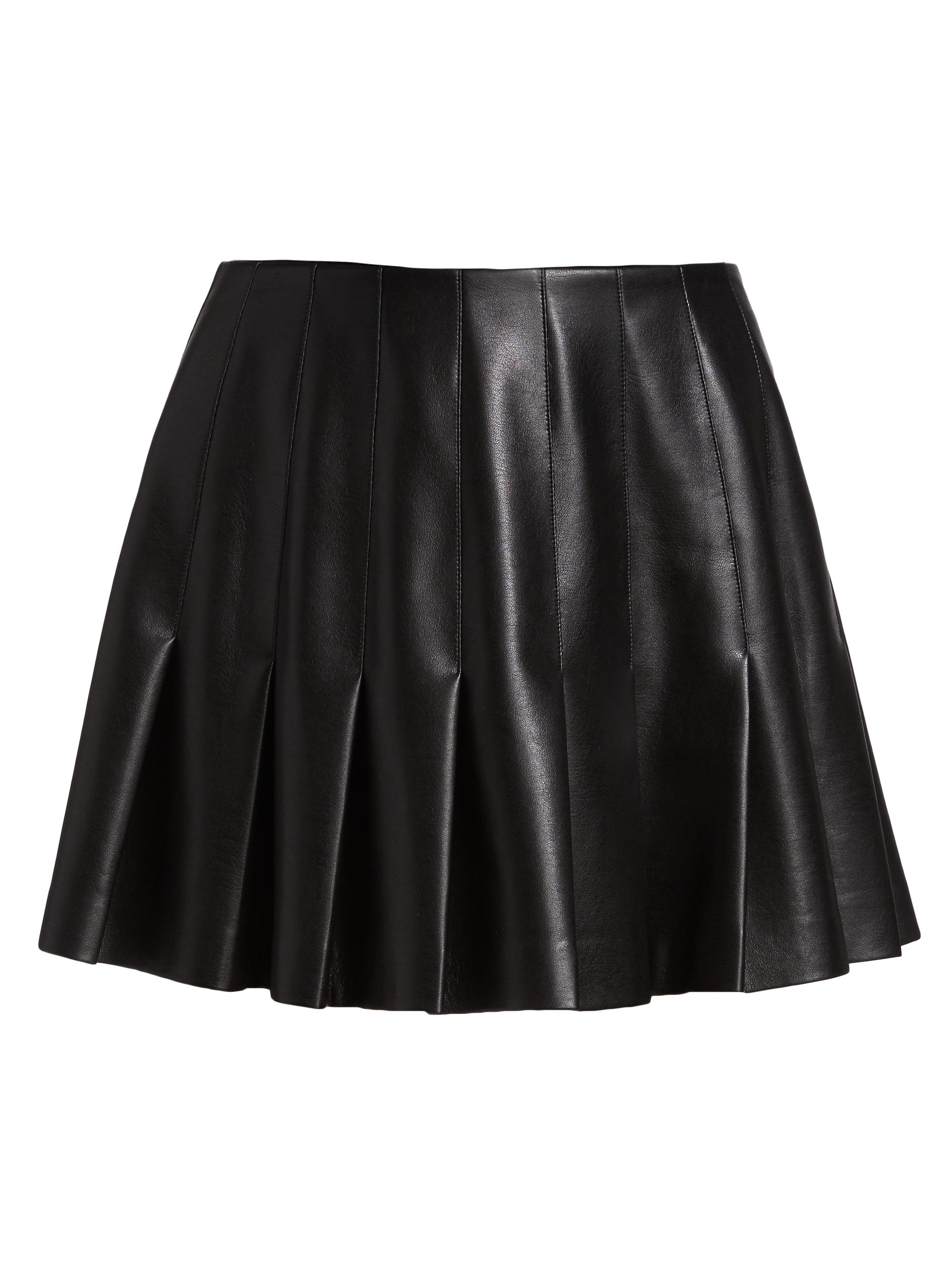 Alice + Olivia Toni Faux Leather Pleated Miniskirt | Saks Fifth Avenue