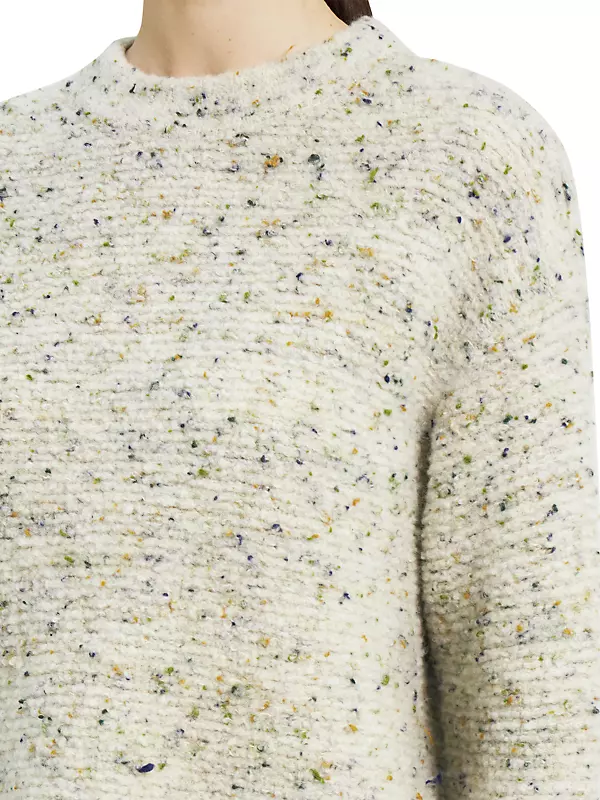 Mockneck Sweatshirt ~ Off White Multi – Chic Streets