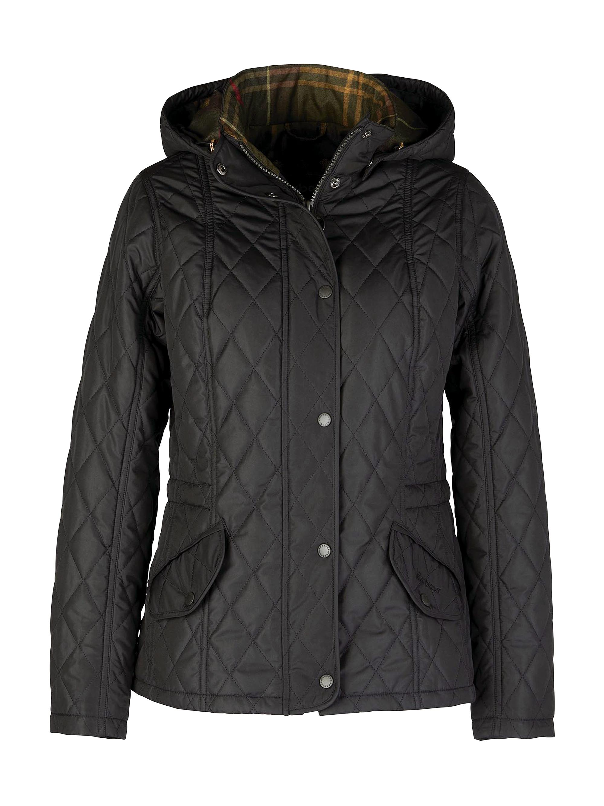 Barbour Women's Millfire Quilted Hooded Jacket - Black Classic