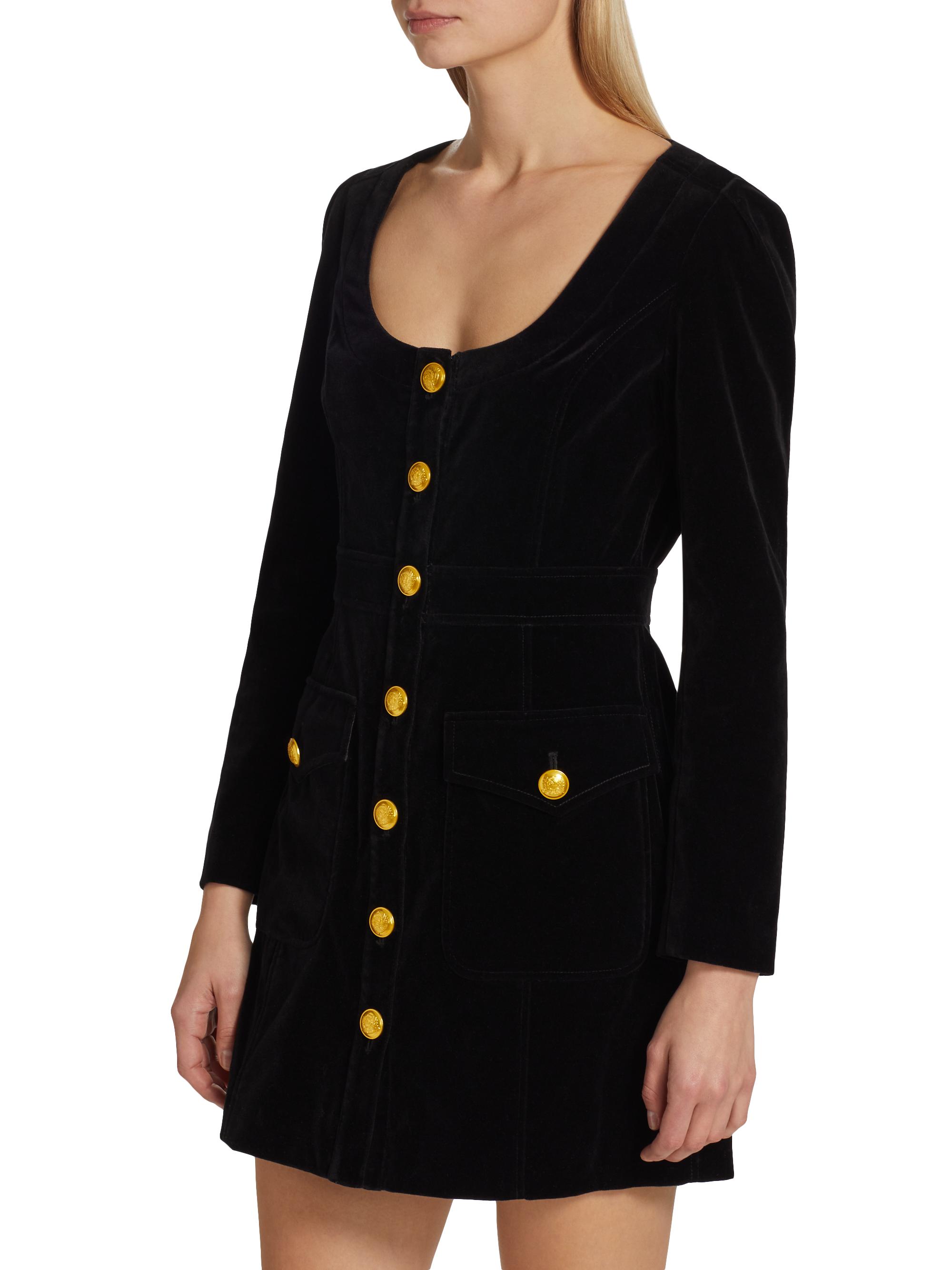 ivy velvet mini dress Hope & Ivy embroidered velvet wrap mini dress in forest green