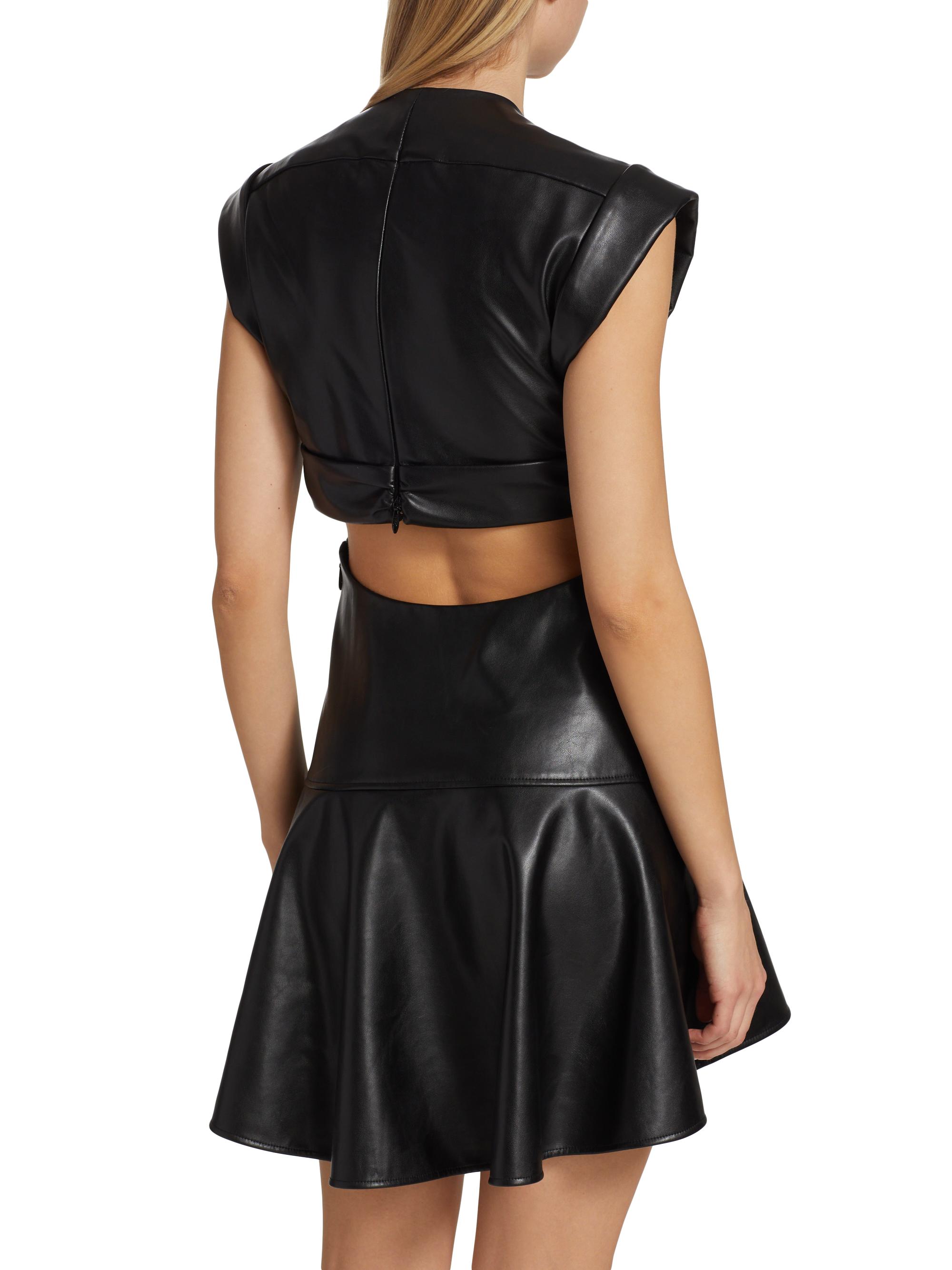 alc lexi mini dress A.L.C. Lexi Vegan Leather Dress