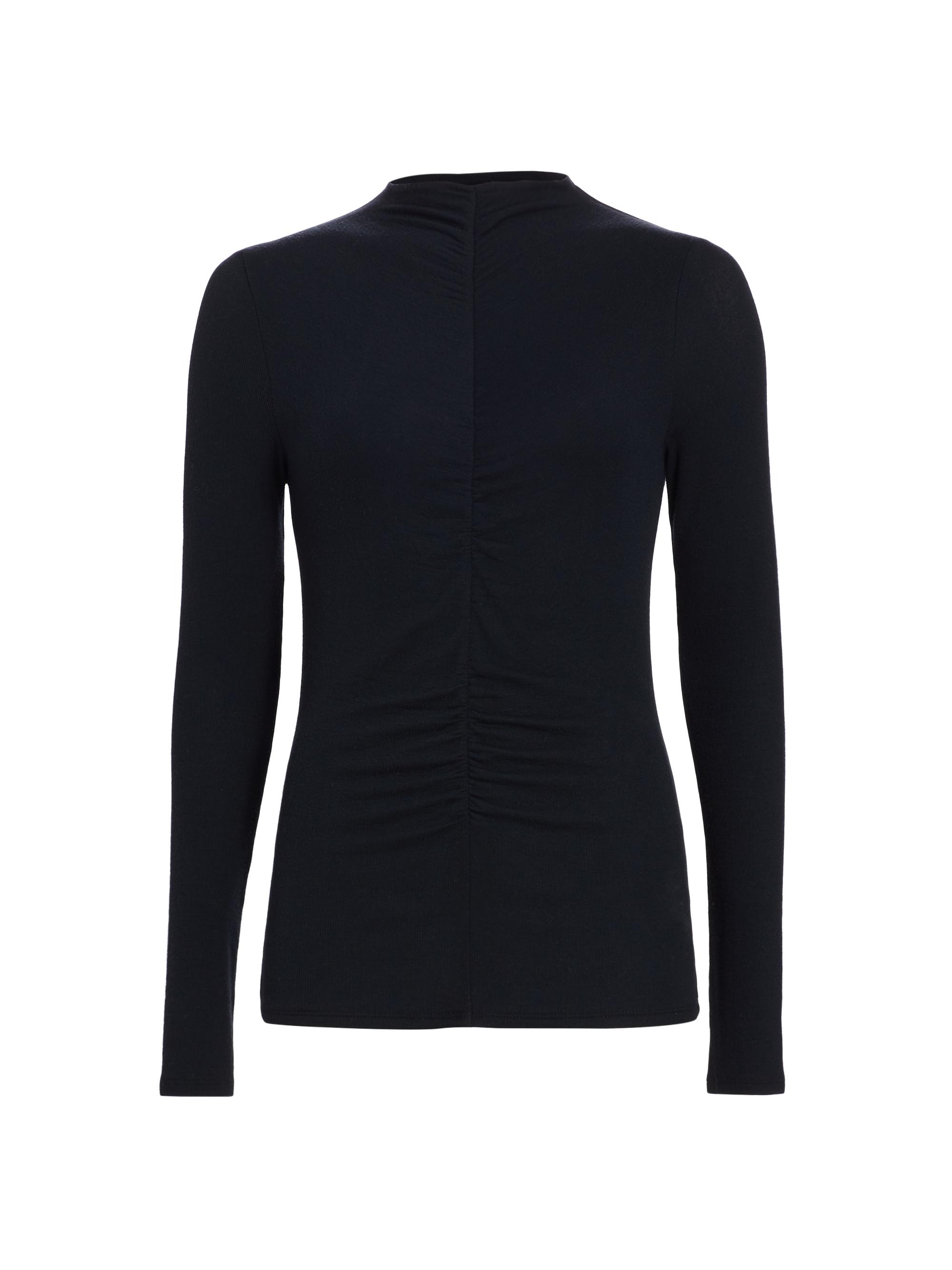 Veronica Beard Theresa Ruched Jersey Turtleneck Sweater | Saks