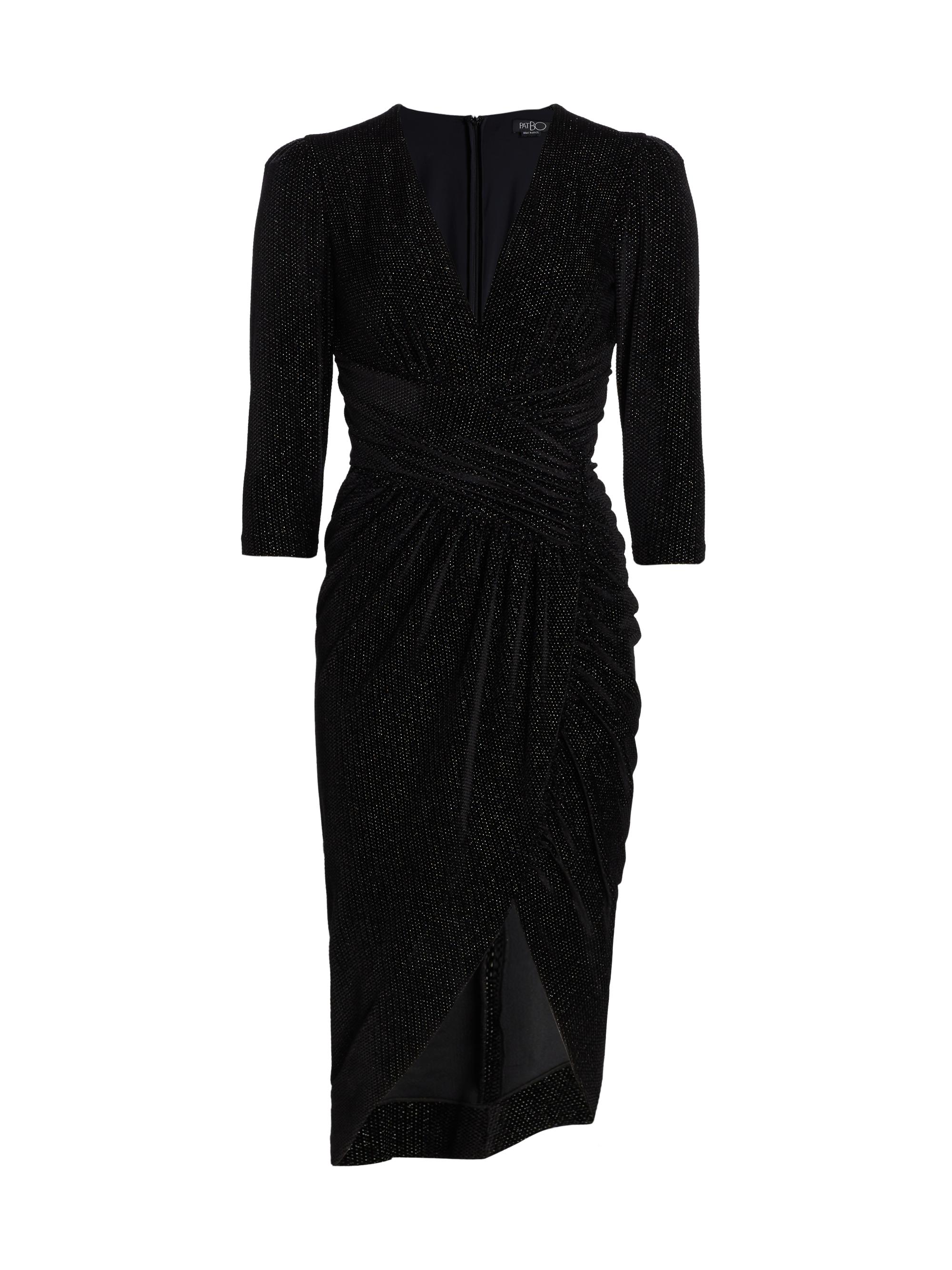 PatBO Women's Shimmer Velvet Cocktail Dress - Black