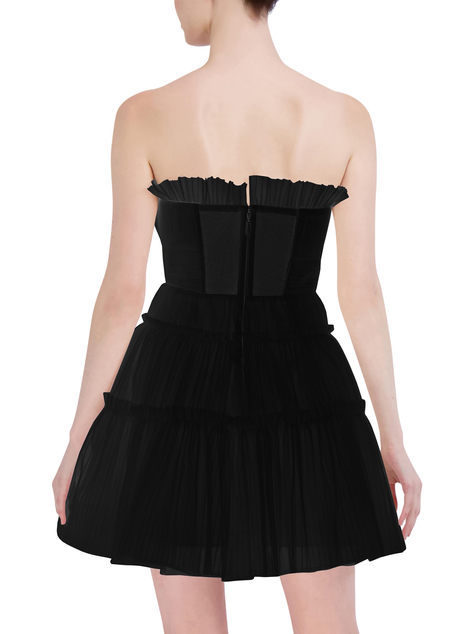 knee length dresses for ladies Strapless 3D Floral Dress – BCBGMAXAZRIA main image 0