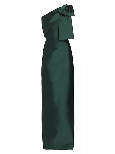 Bonnie Satin One-Shoulder Gown