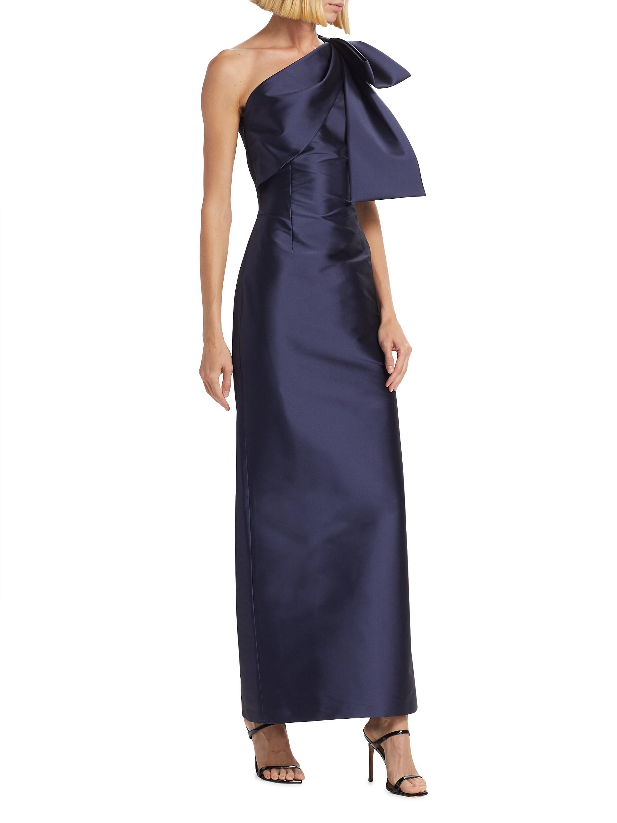 Bonnie Satin One-Shoulder Gown