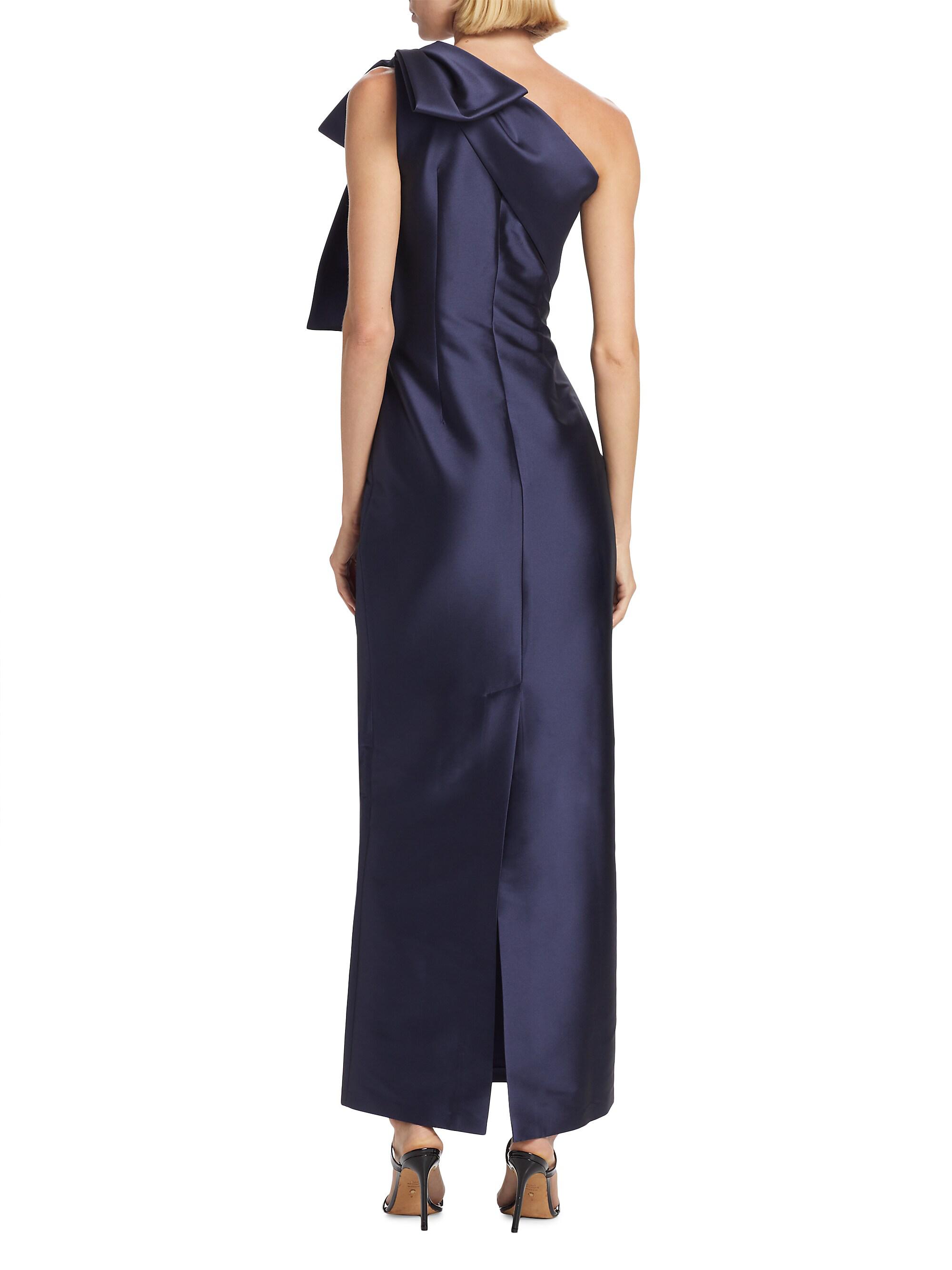 Bonnie Satin One-Shoulder Gown