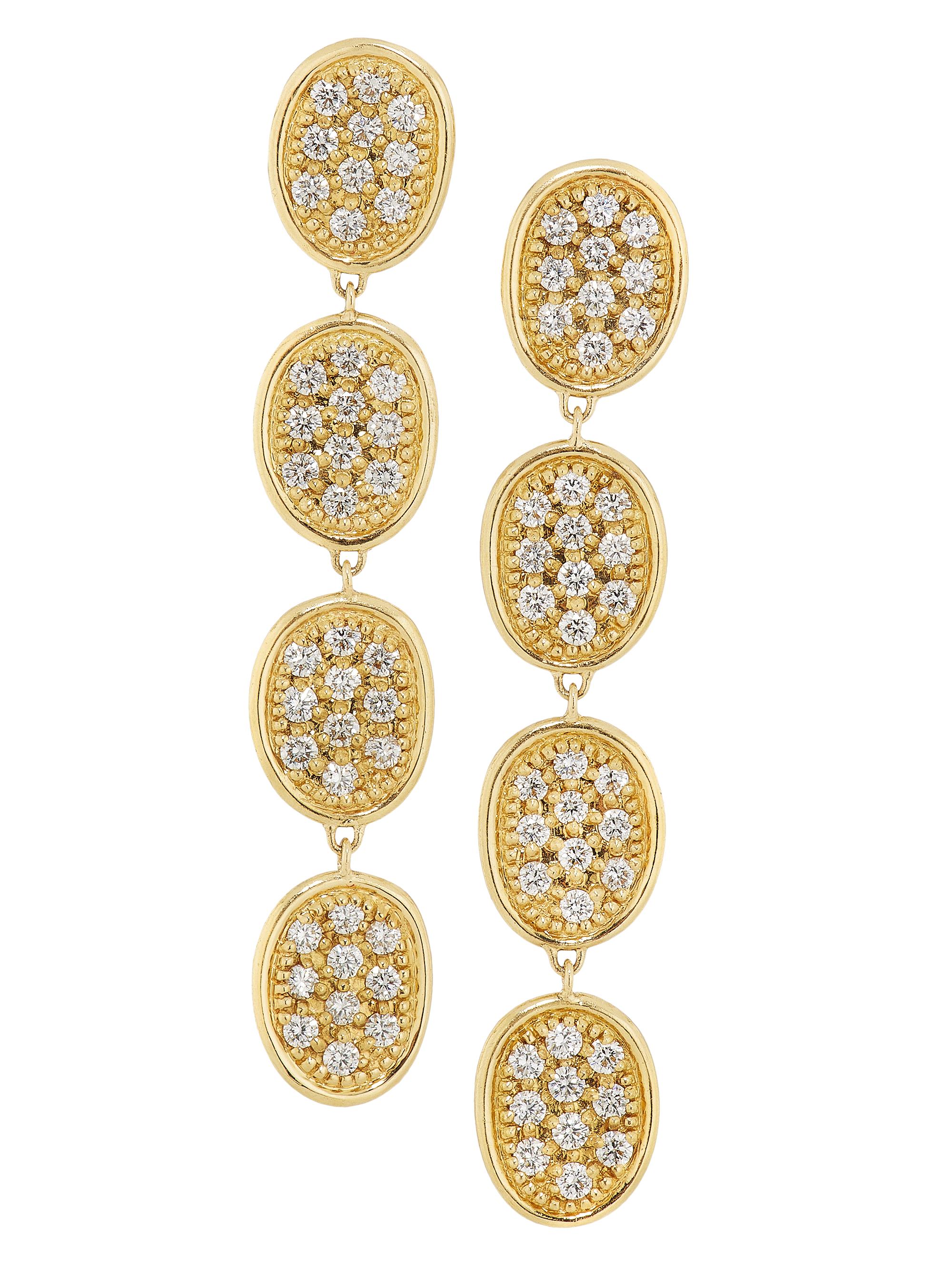 Marco Bicego Women's Lunaria Alta 18K Yellow Gold & 2.41 TCW Diamond Drop Earrings - Gold