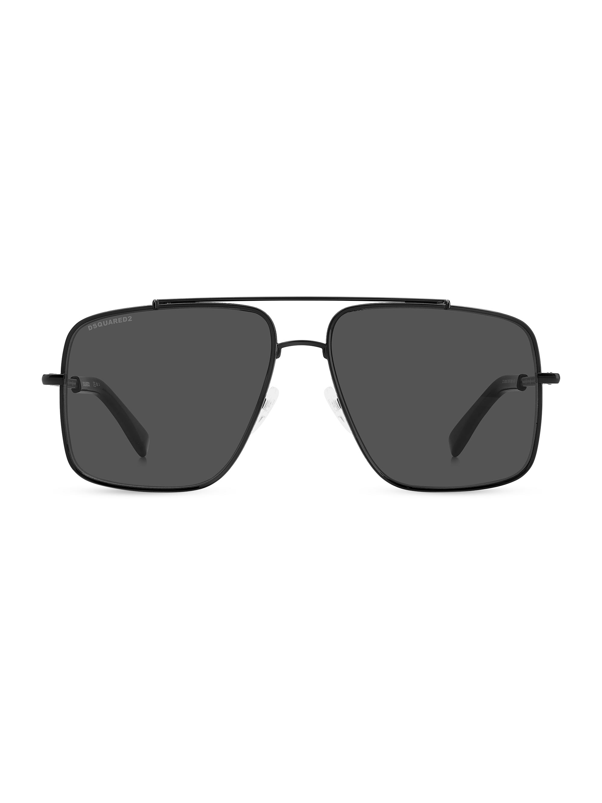 Dsquared2 Men's Metal 60MM Aviator. Sunglasses - Black Grey