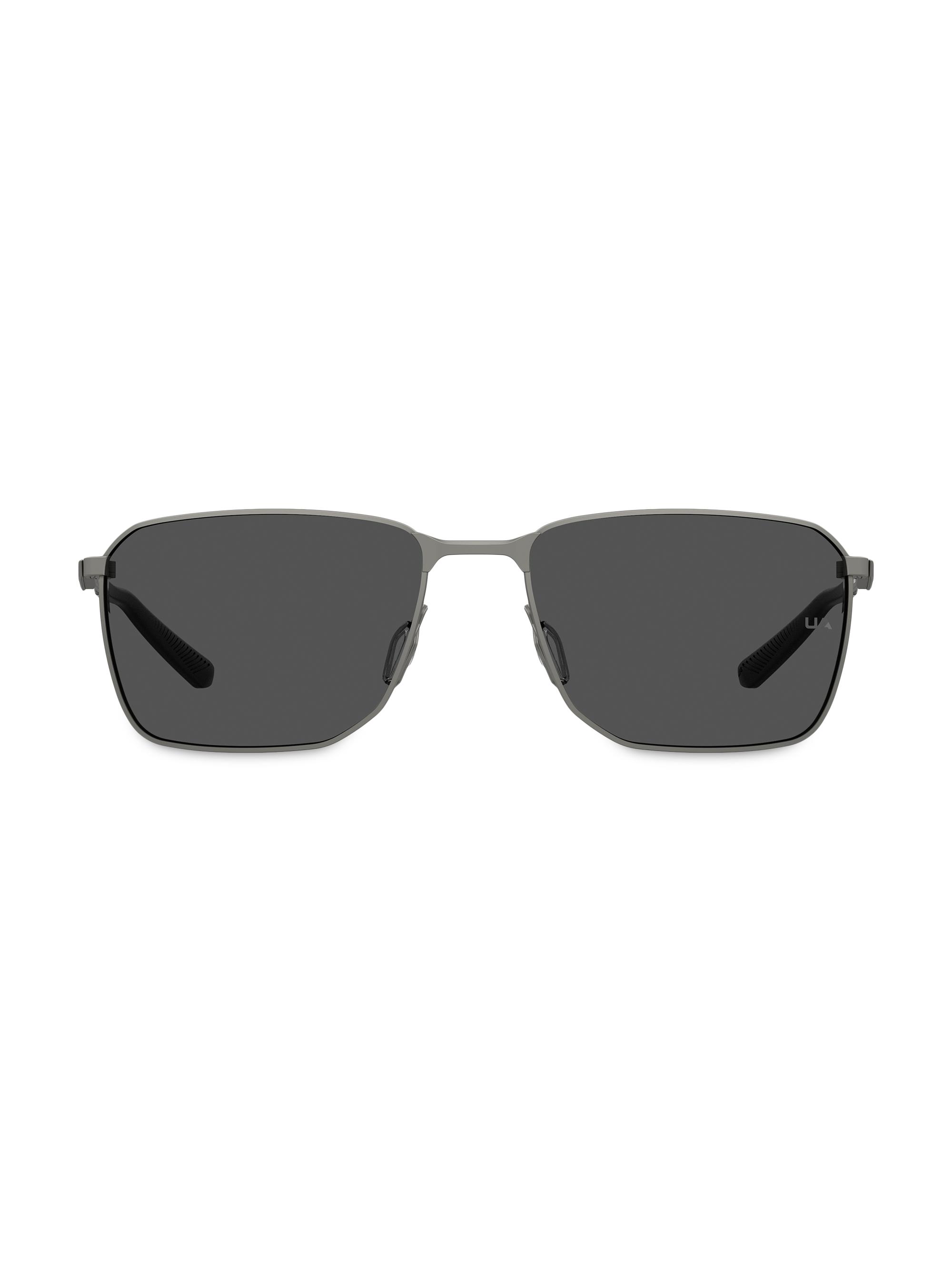 Under Armour Men's Scepter 58MM Square Sunglasses - Black Grey