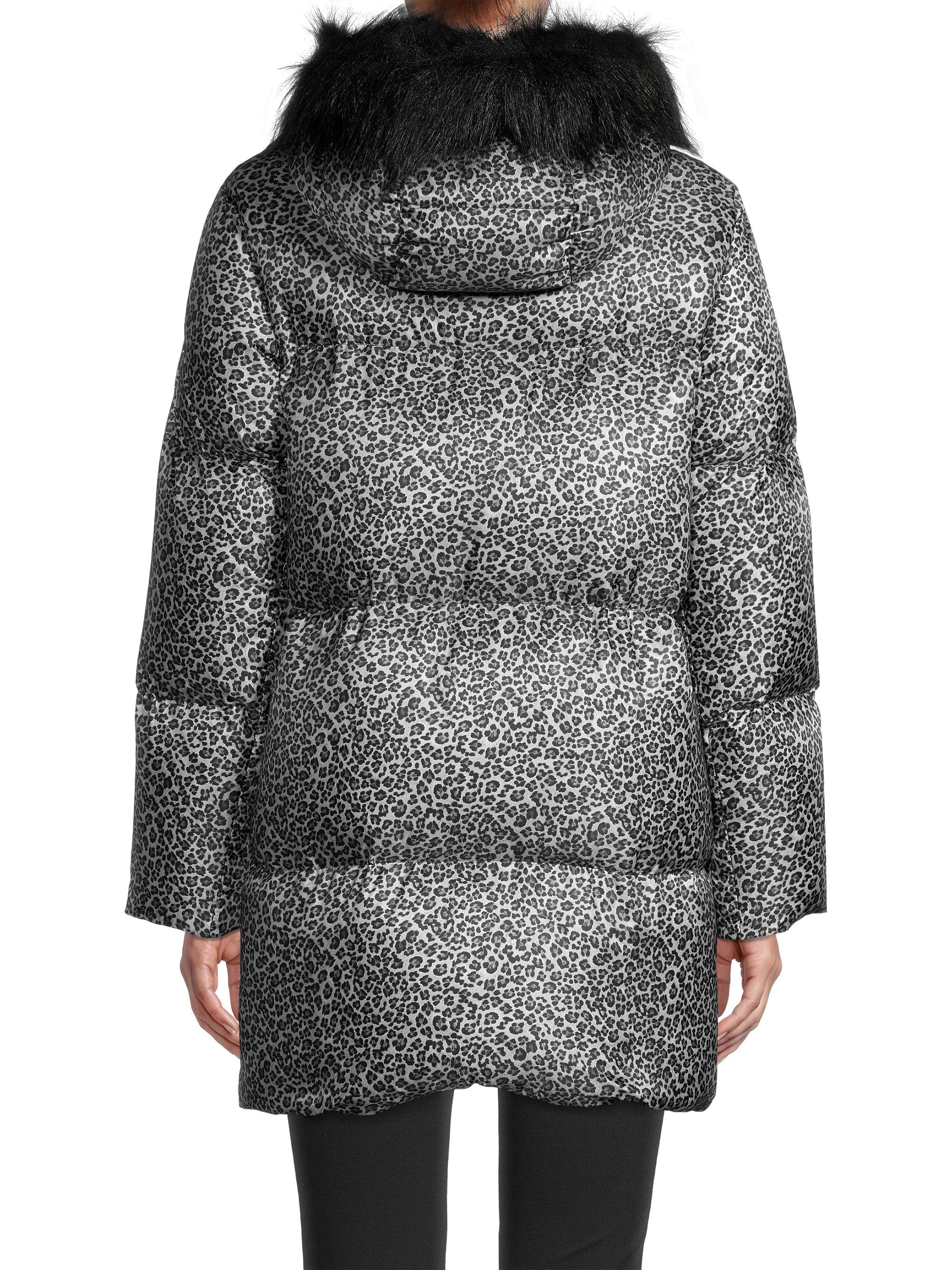 MICHAEL Michael Kors Faux Fur Cheetah Puffer Coat | Saks Fifth Avenue