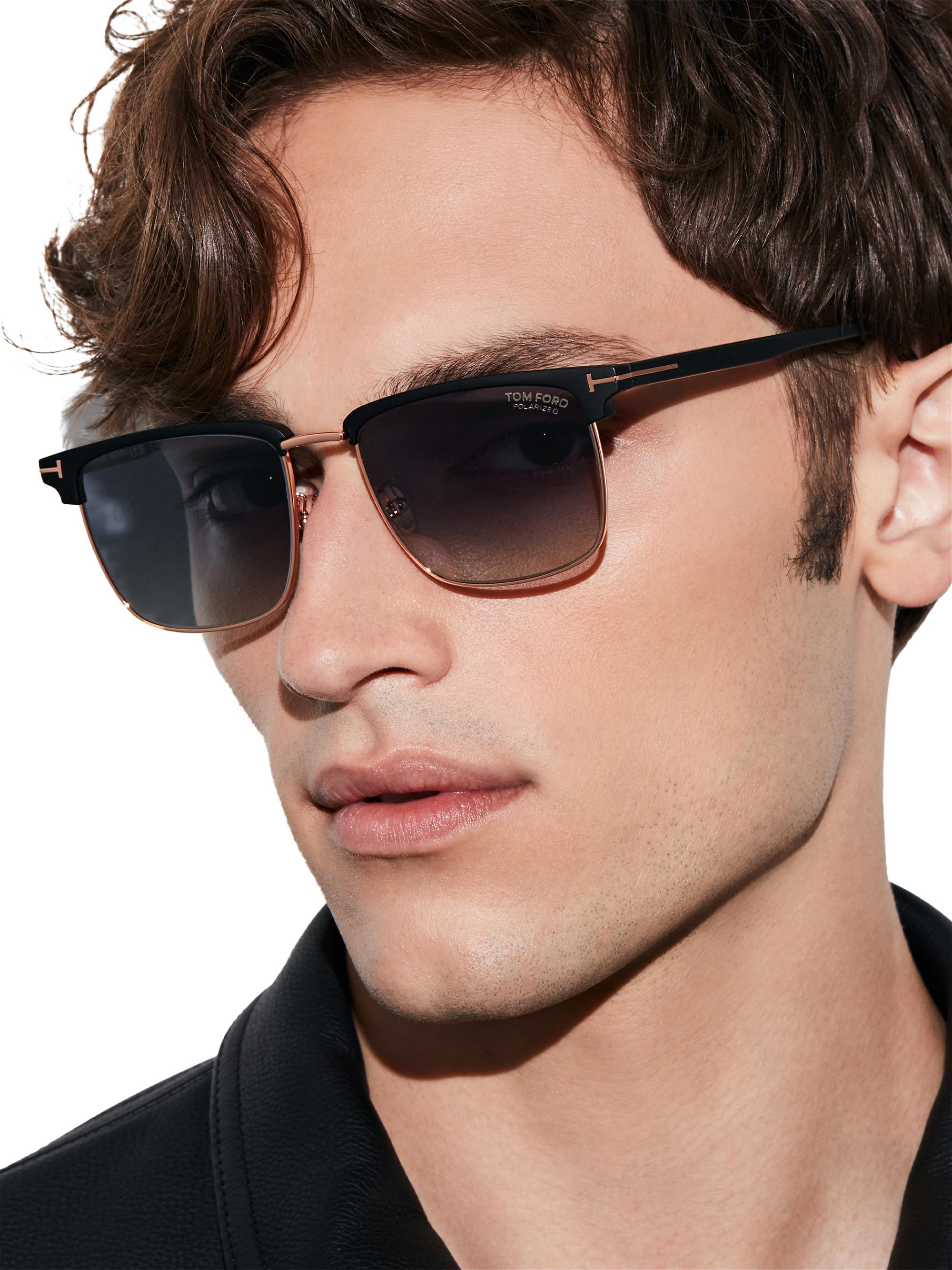 TOM FORD ブラック スクエア サングラス TOM FORD 57MM Square Acetate Sunglasses | Saks Fifth Avenue