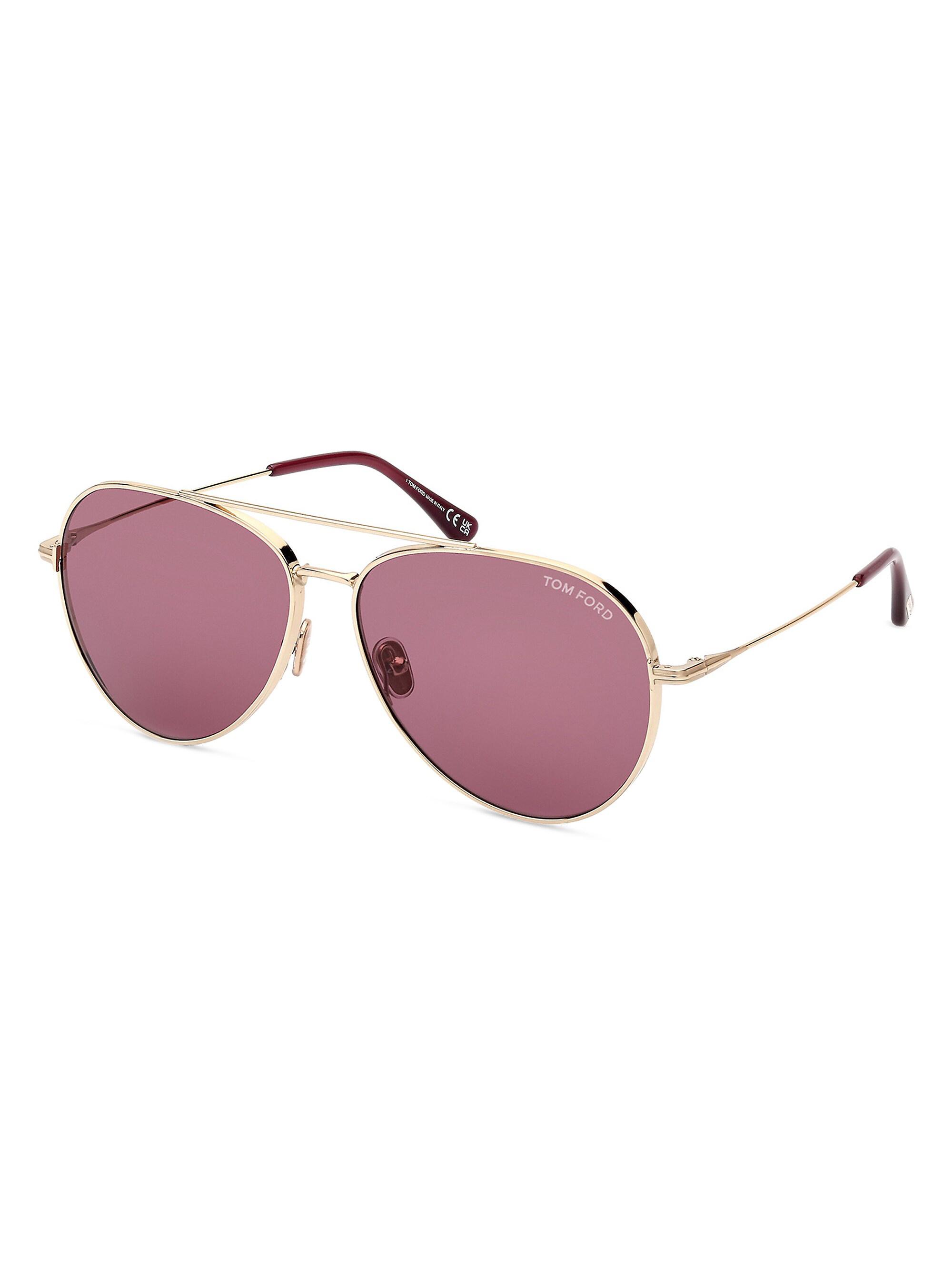 TOM FORD
ブラック マネークリップ カードケース TOM FORD 60MM Navigator Metal Sunglasses | Saks Fifth Avenue
