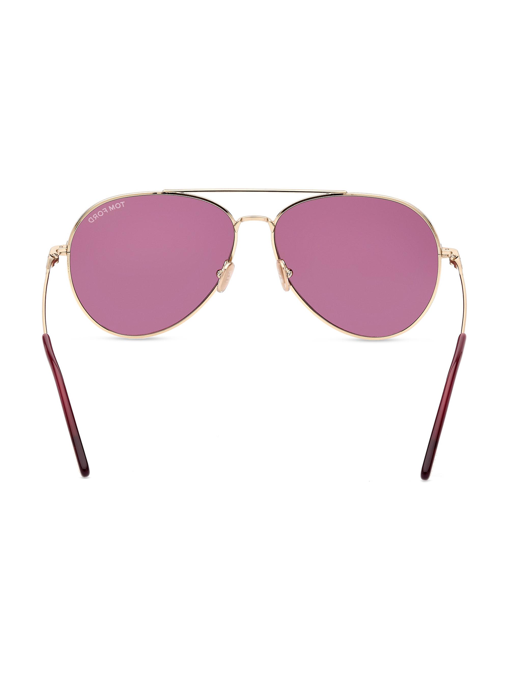 TOM FORD 62MM Navigator Metal Sunglasses | Saks Fifth Avenue