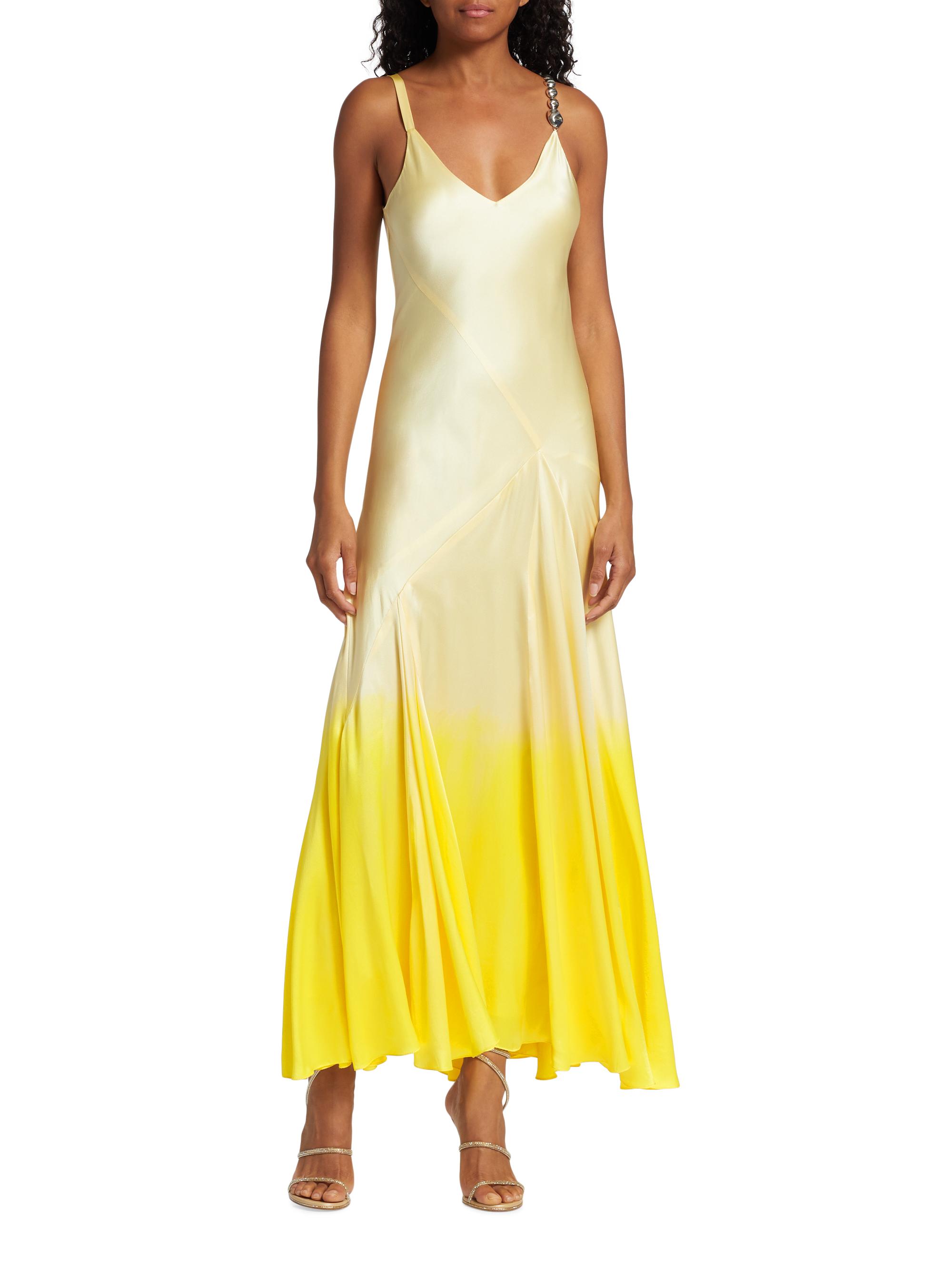 alc alejandra satin pleated dress ALC Moira Satin Pleated Maxi Dress