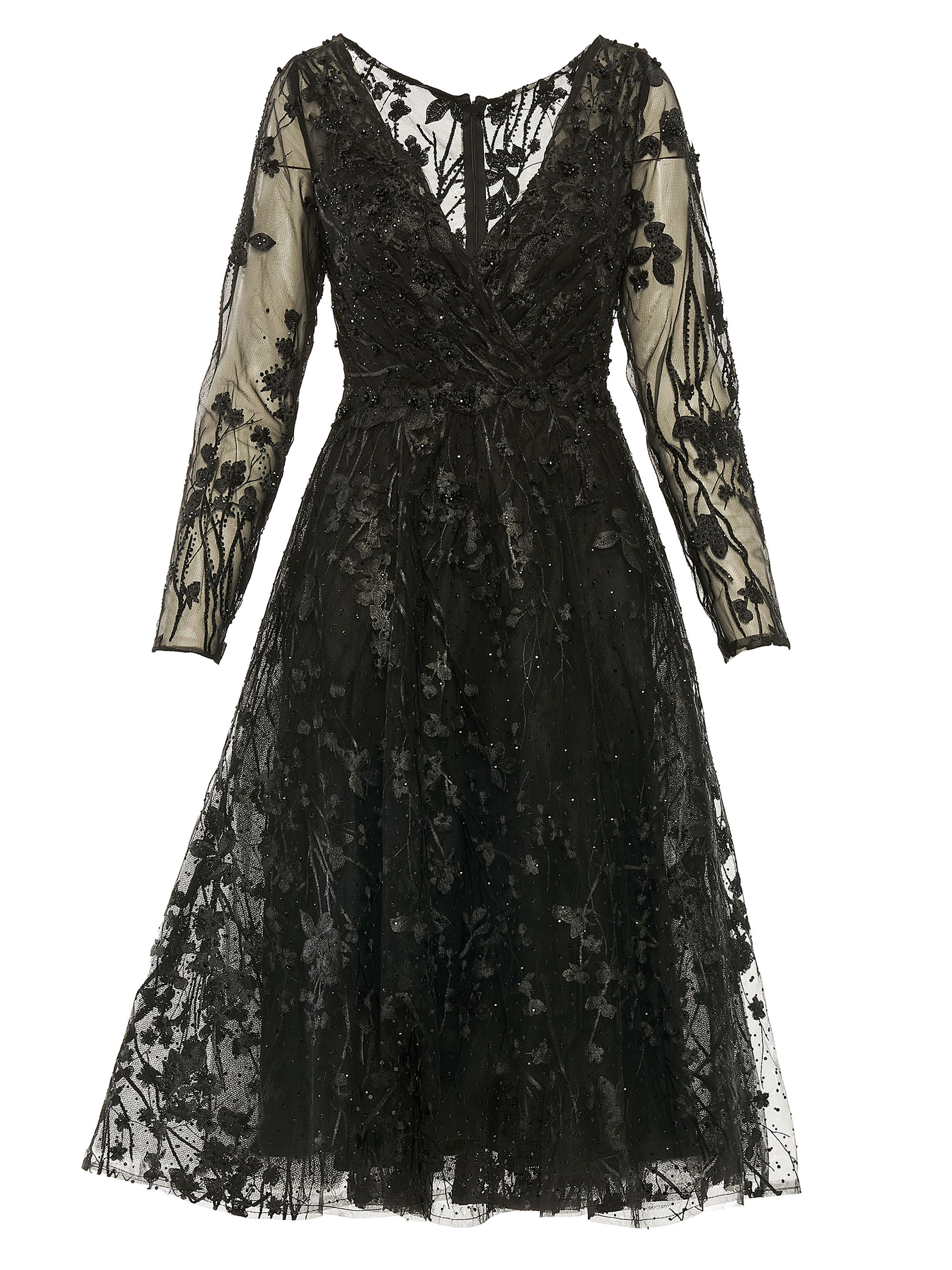 Mac Duggal Women's Embellished Floral Fit-&-Flare Dress - Black