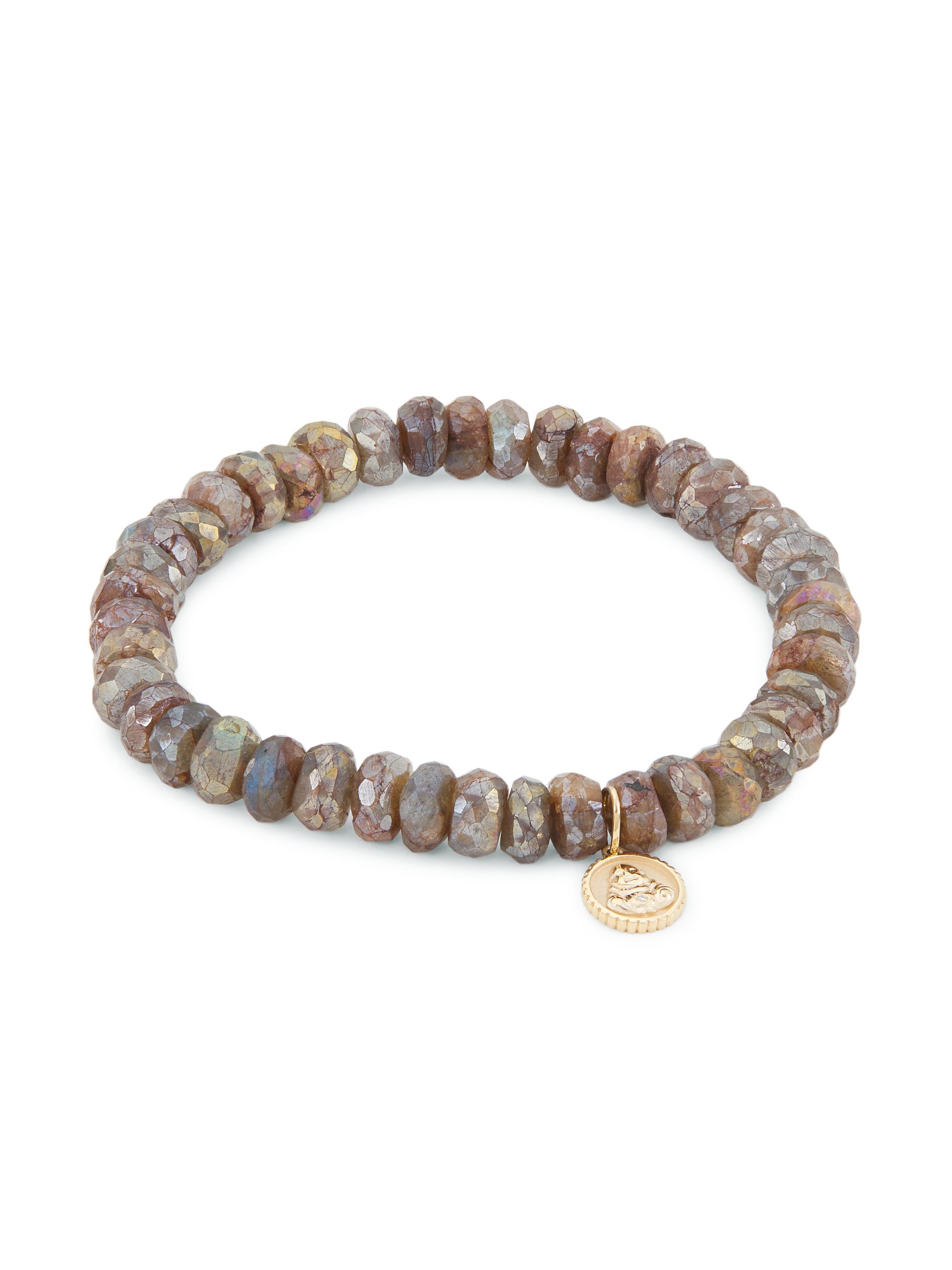 Sydney Evan Women's Mystic 14K Yellow Gold & Diamond Labradorite Charm - Brown Labradorite