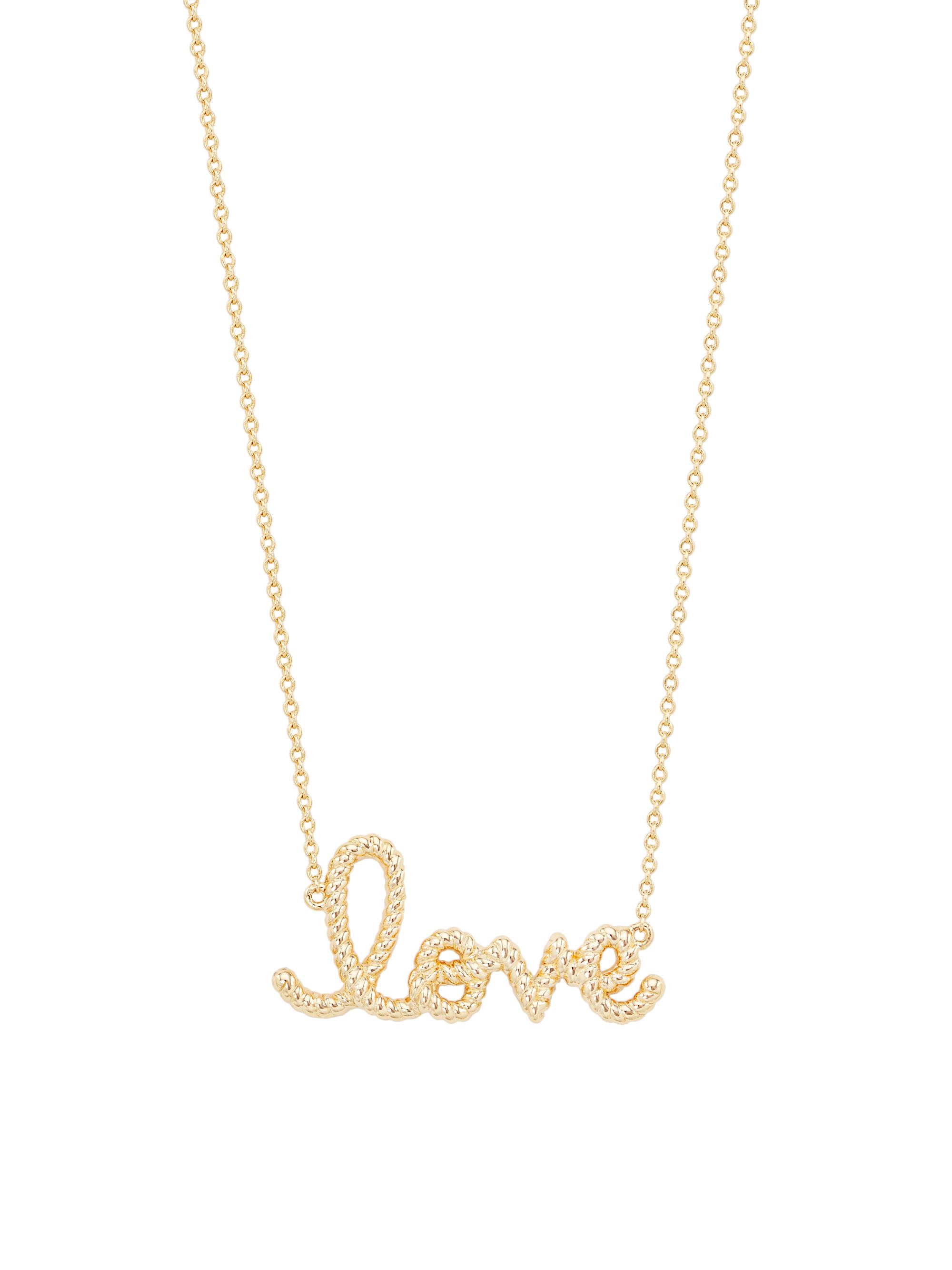 Sydney Evan Women's  Love Script 14K Yellow Gold Rope Necklace - Gold