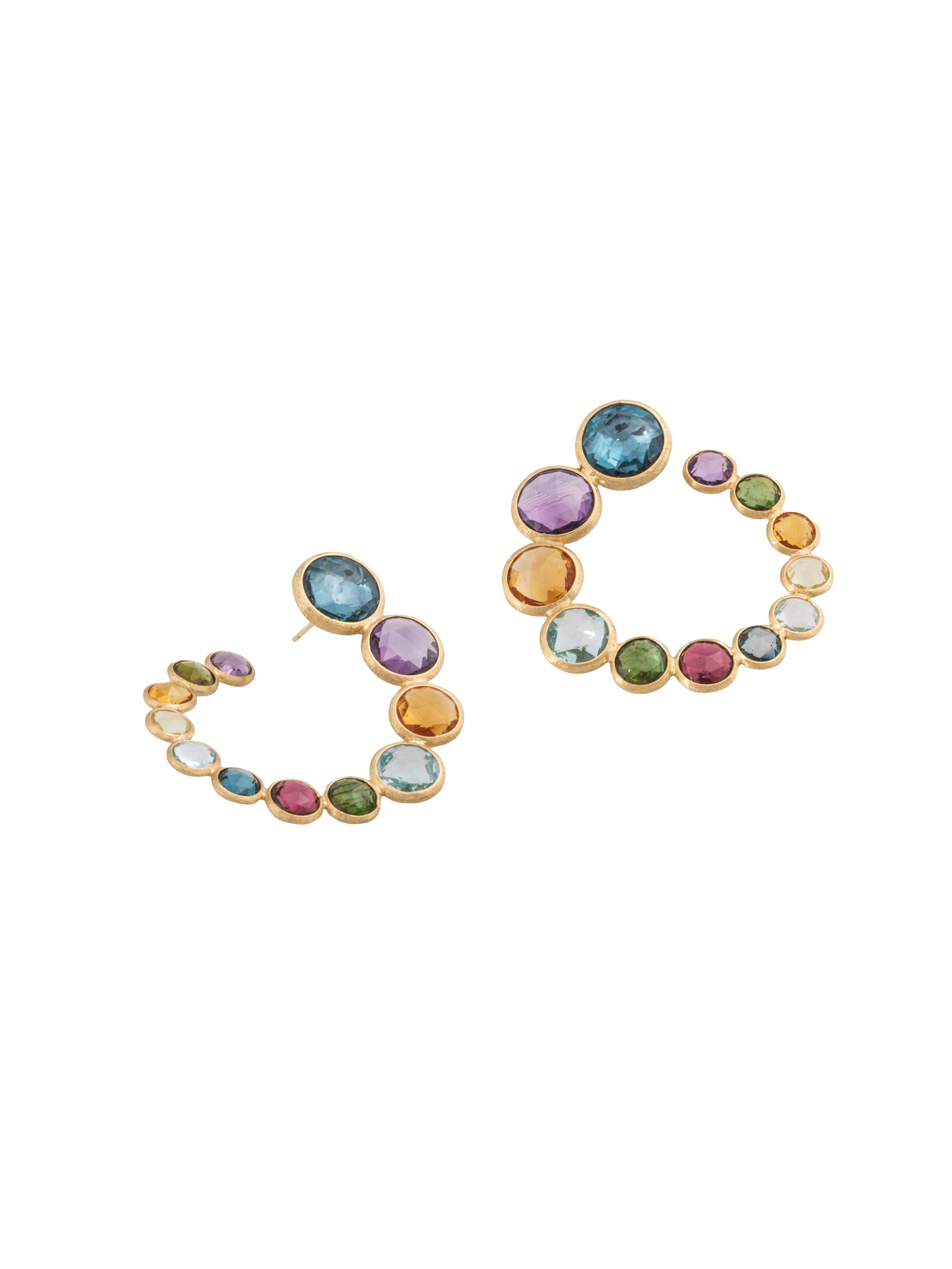 Marco Bicego Women's Alta 18K Yellow Gold & Multi-Gemstone Wrap Hoop Earrings