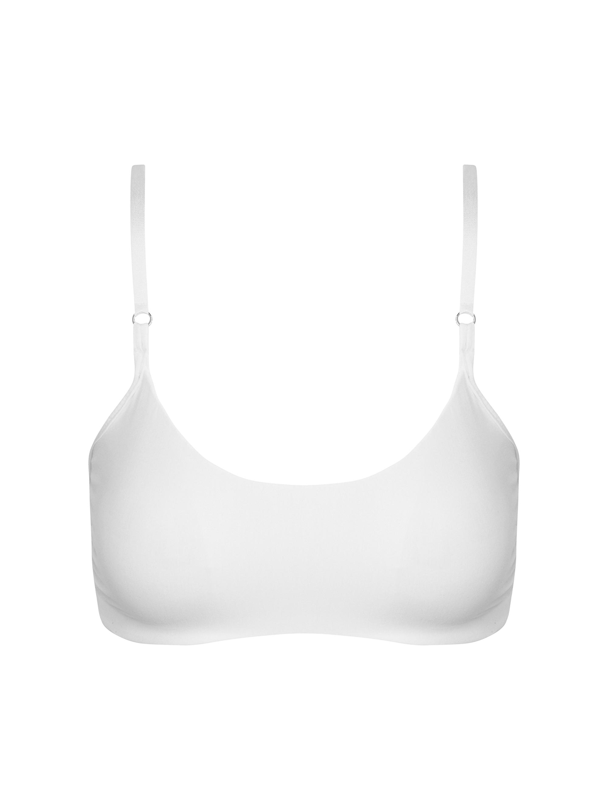 Commando Women's Butter & Lace Racerback Bralette - White
