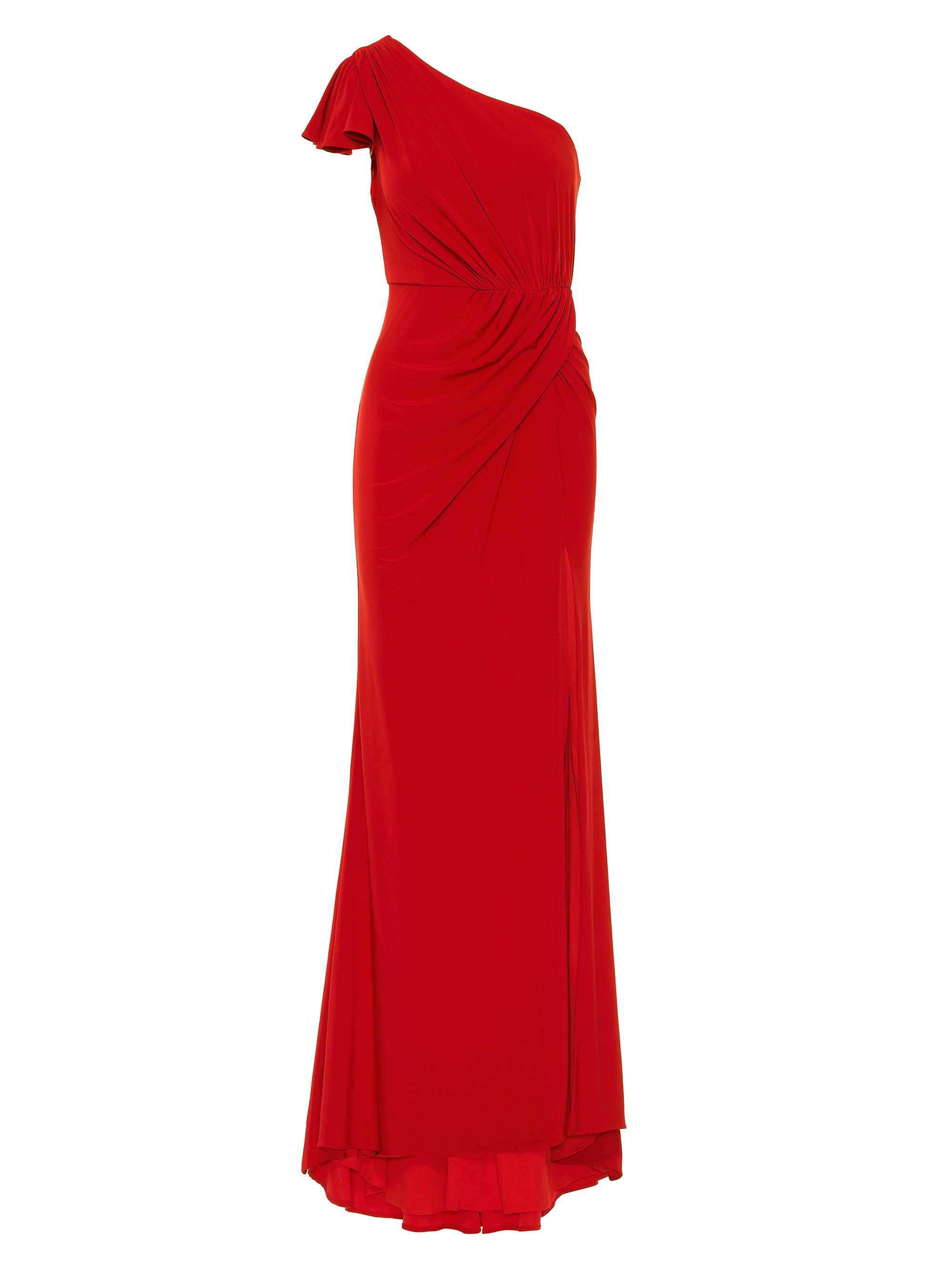 Mac Duggal Women's Ieena One-Shoulder Jersey Gown - Red