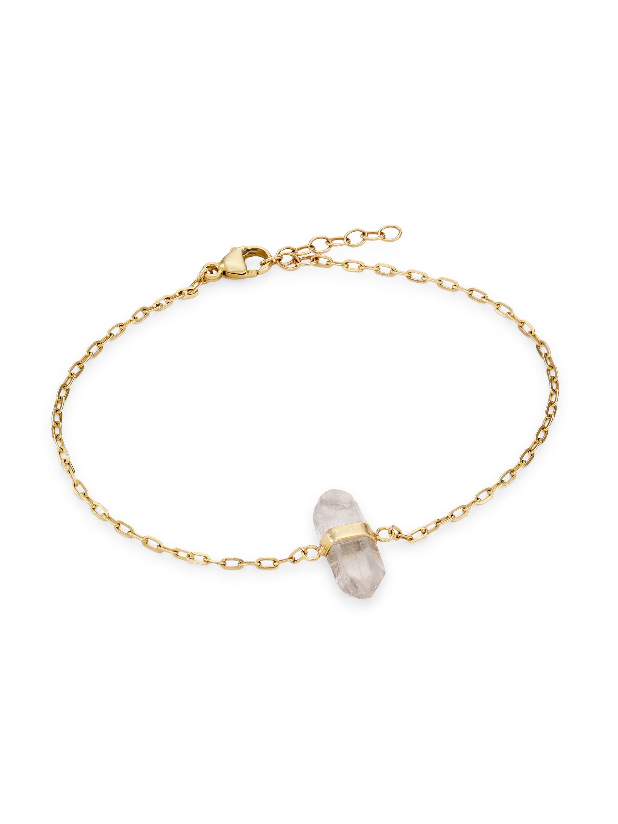 Jia Jia Women's 14K Yellow Gold & Gemstone Chain Bracelet - Clear Gold
