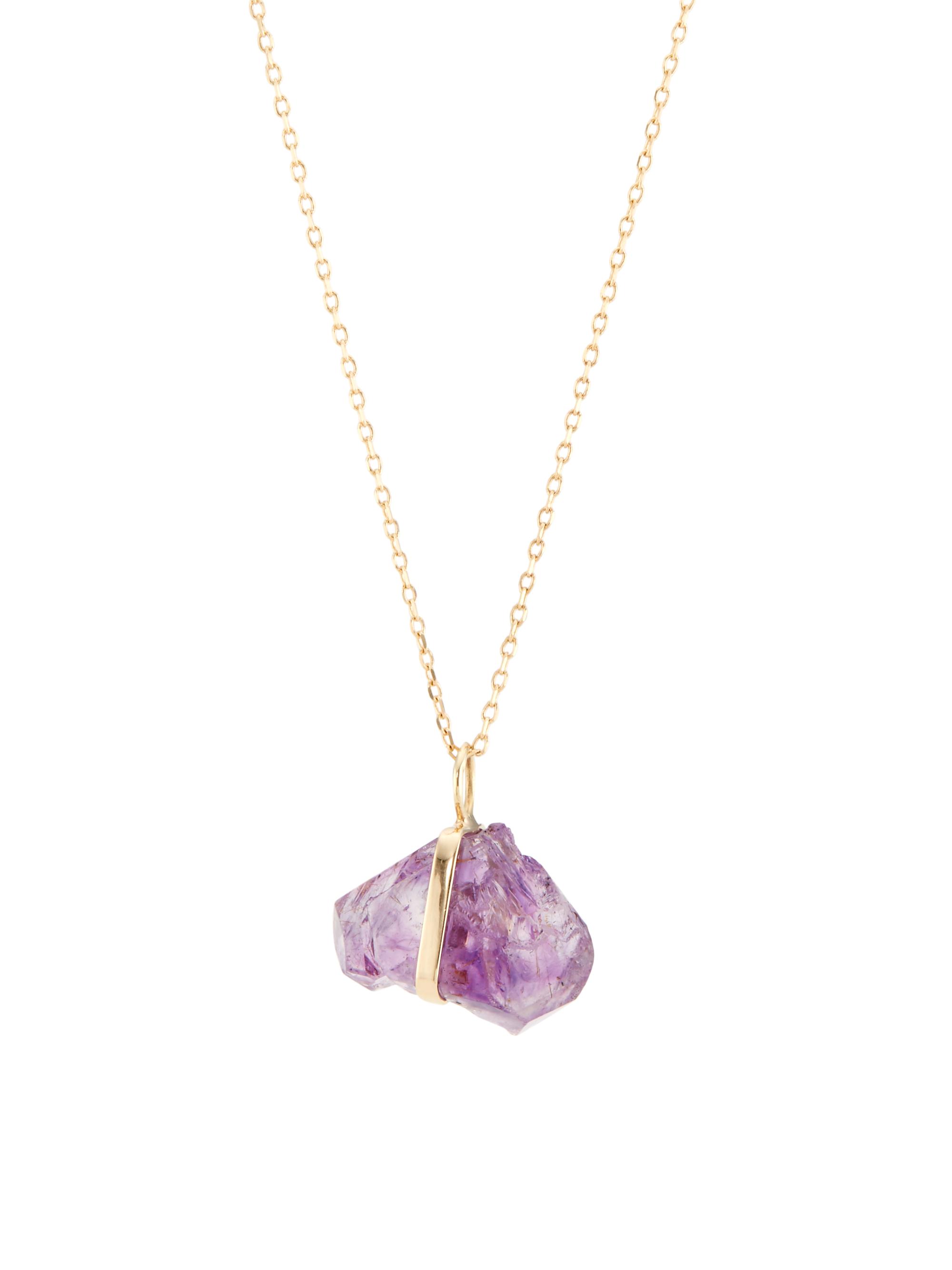 Jia Jia Women's 14K Yellow Gold & Birthstone Pendant Necklace - February