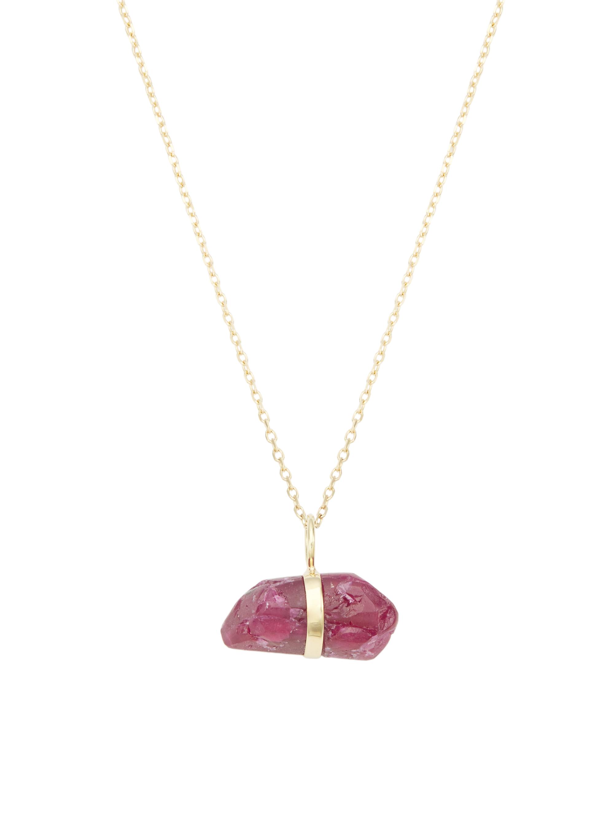 Jia Jia Women's 14K Yellow Gold & Birthstone Pendant Necklace - July