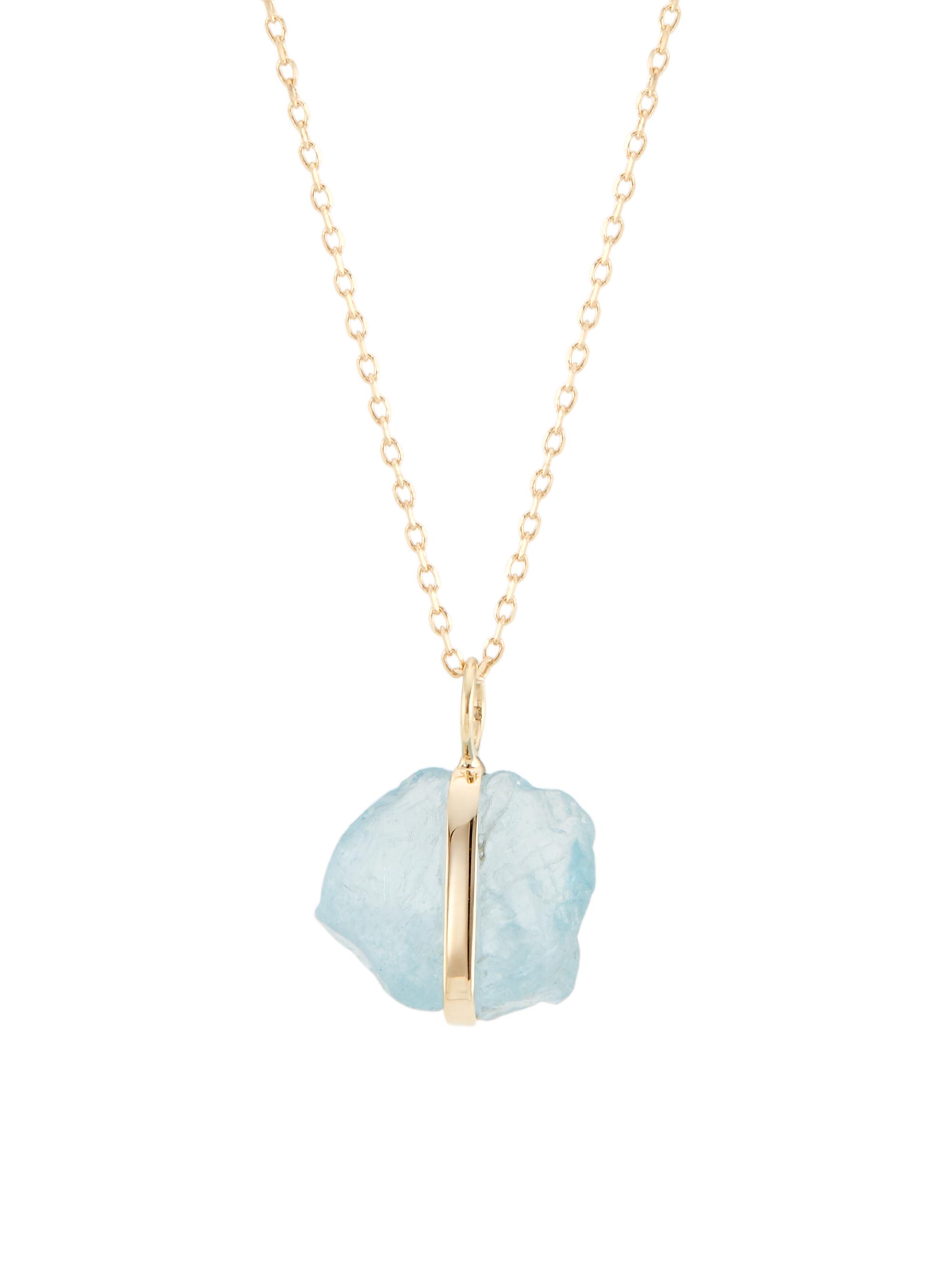 Jia Jia Women's 14K Yellow Gold & Birthstone Pendant Necklace - March