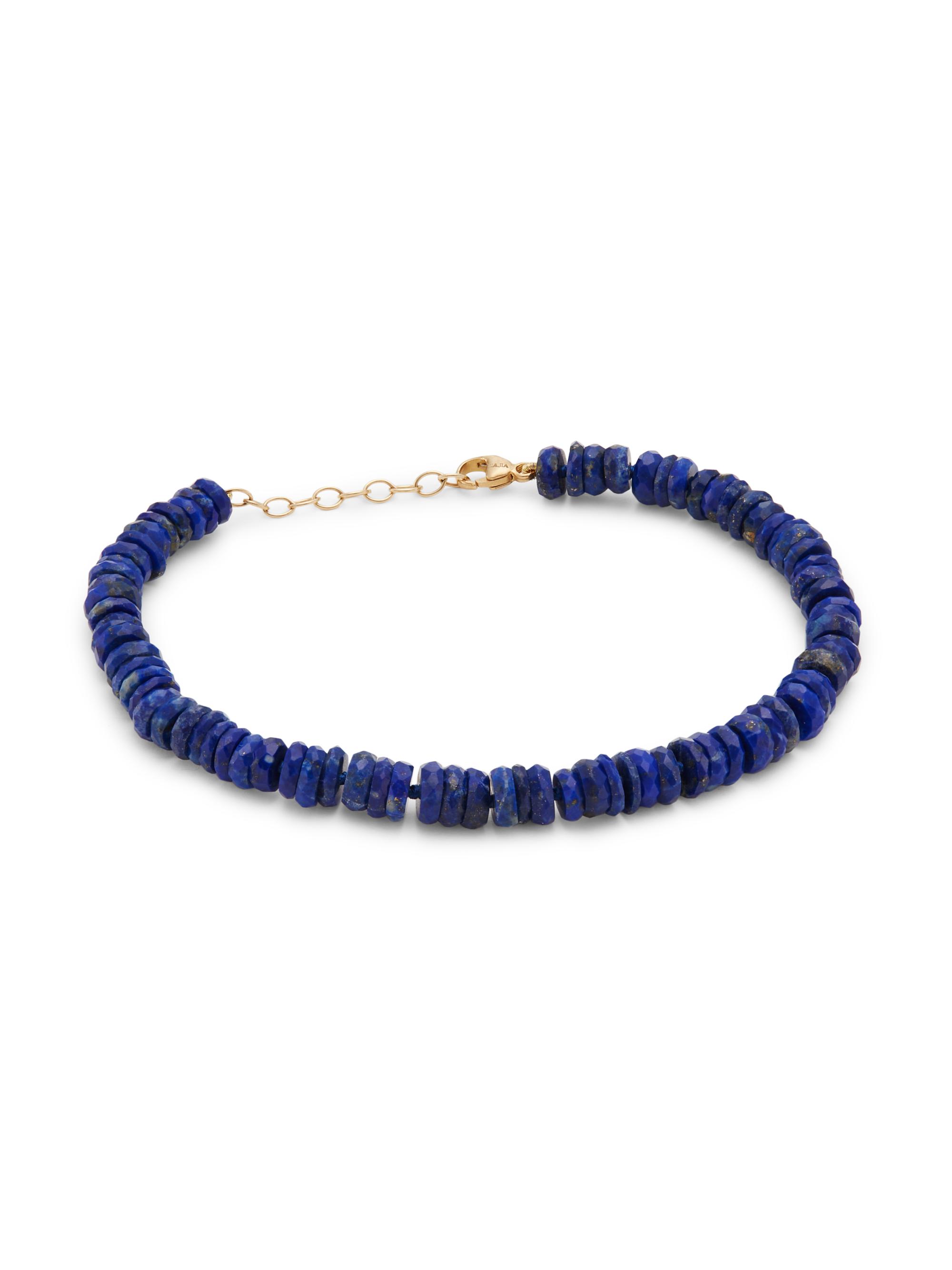 Jia Jia Women's Atlas 14K Yellow Gold & Lapis Lazuli Beaded Bracelet - Blue