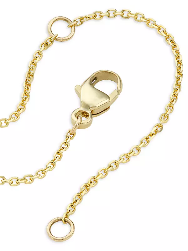 18K Yellow Gold, Crystal Quartz, & Emerald Pendant Necklace