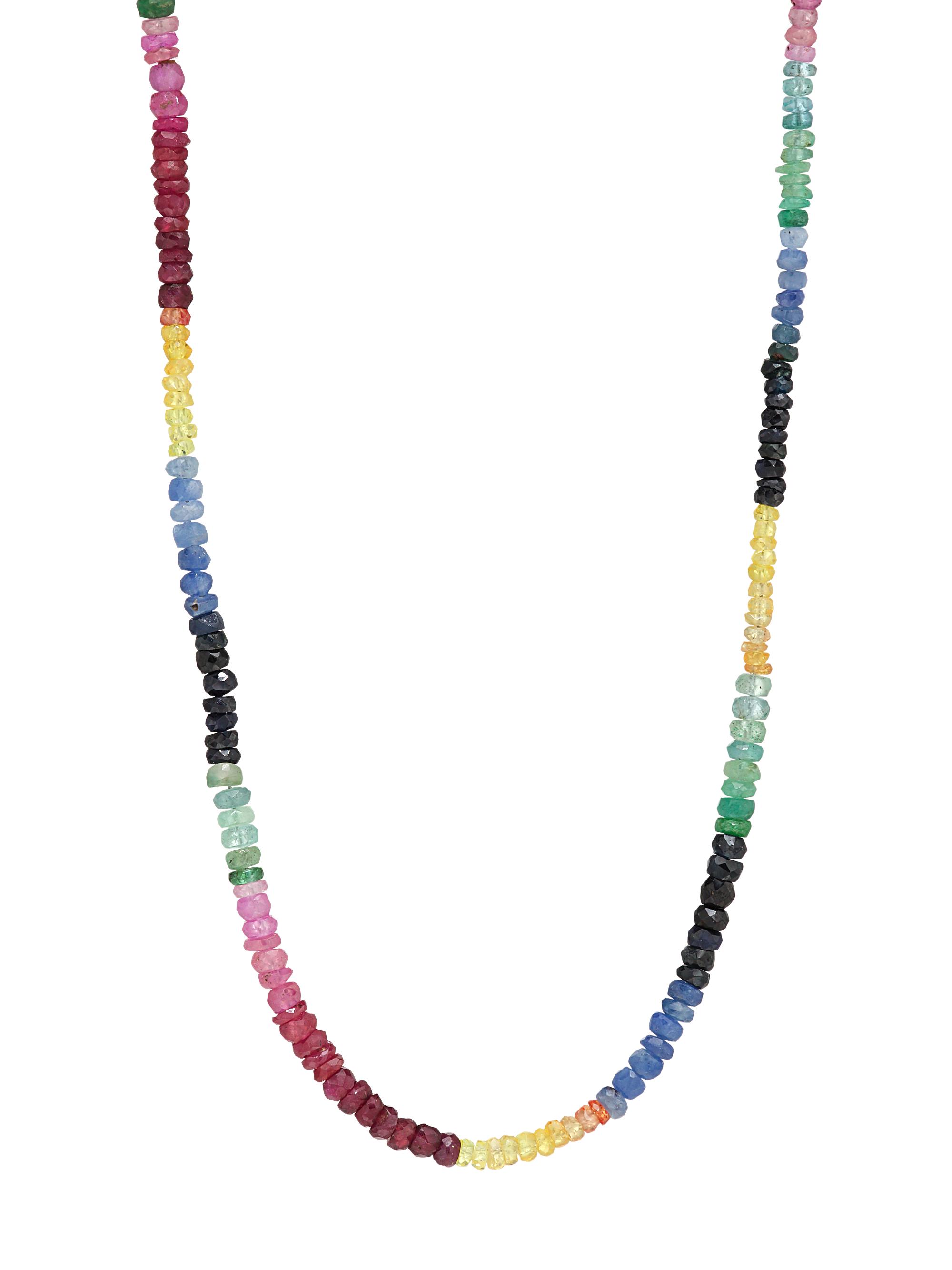Jia Jia Women's Arizona 14K-Yellow-Gold & Rainbow Sapphire Necklace - Rainbow