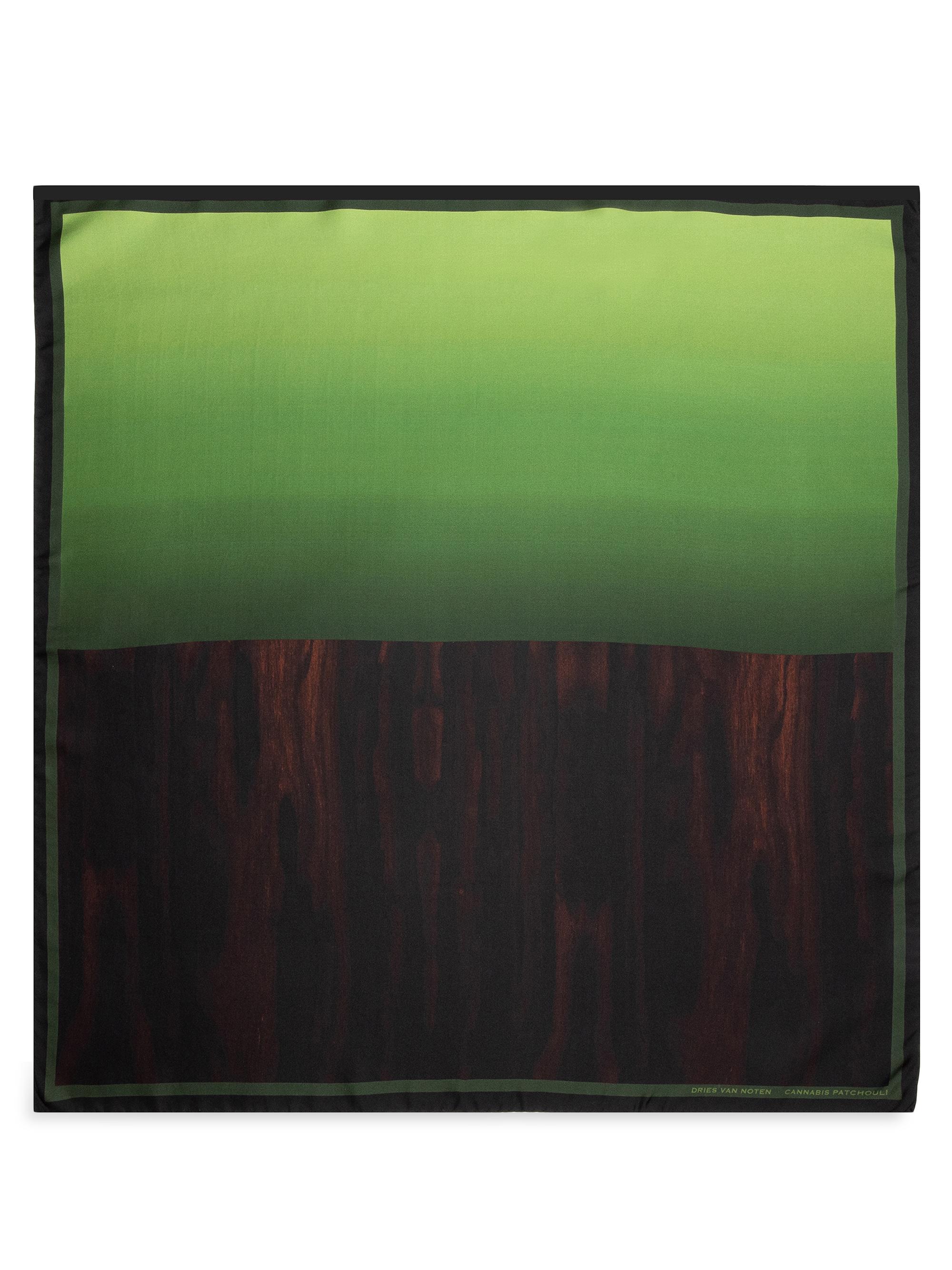 Dries Van Noten Women's Foulard Cannabis Patchouli Silk Scarf - Cannabis Patch