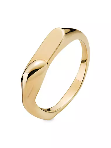 Ena 22K-Gold-Plated Signet Ring