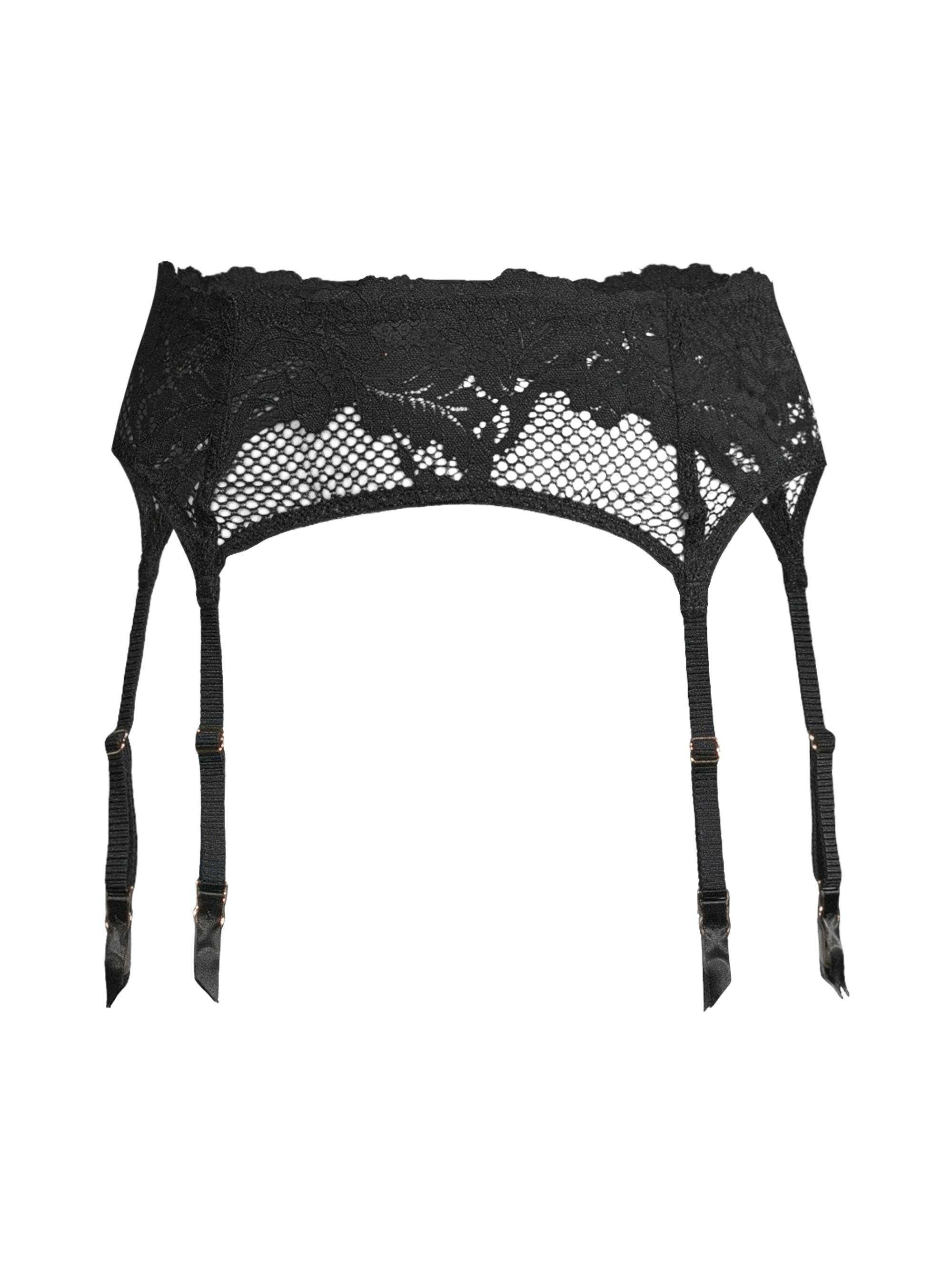 Le Mystere Women's Lace Allure Garter - Black