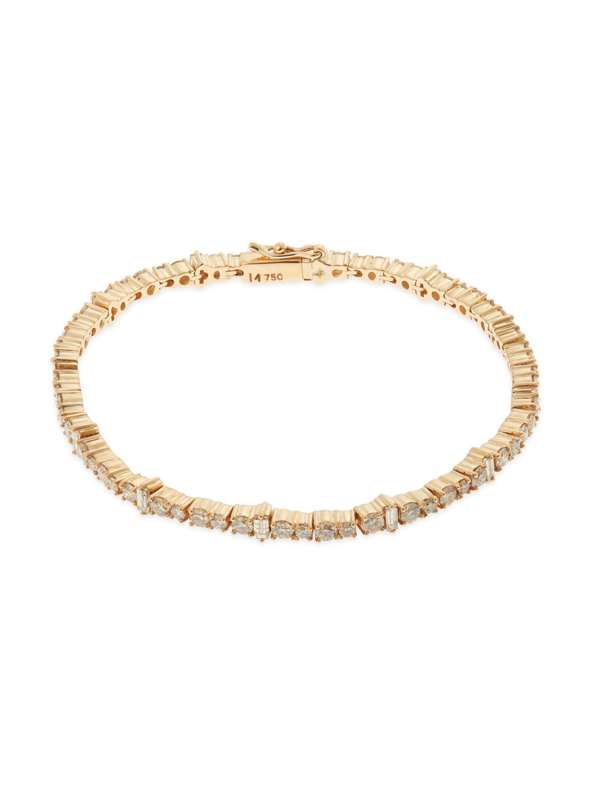 Ileana Makri Women's Rivulet Spread 18K Yellow Gold & Brown Diamond Bracelet - Gold