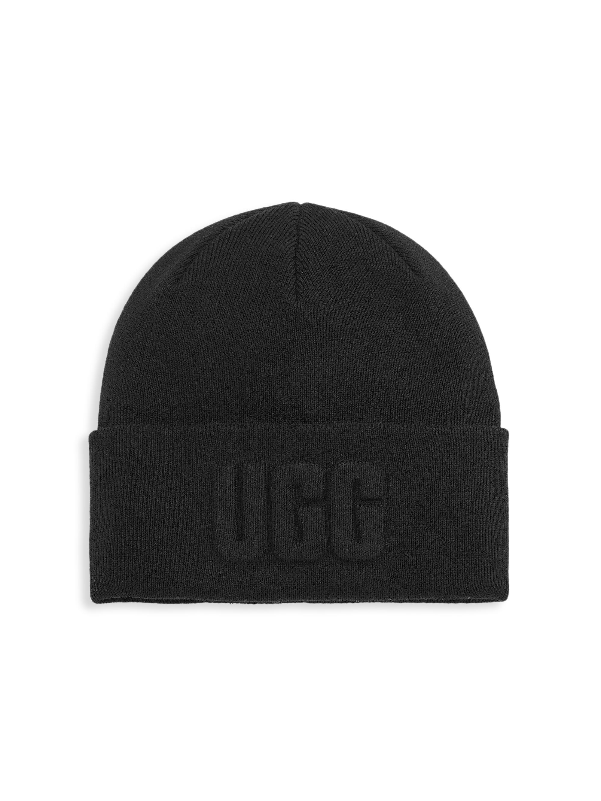 UGG Men's Unisex 3D Logo Knit Beanie - Light Grey