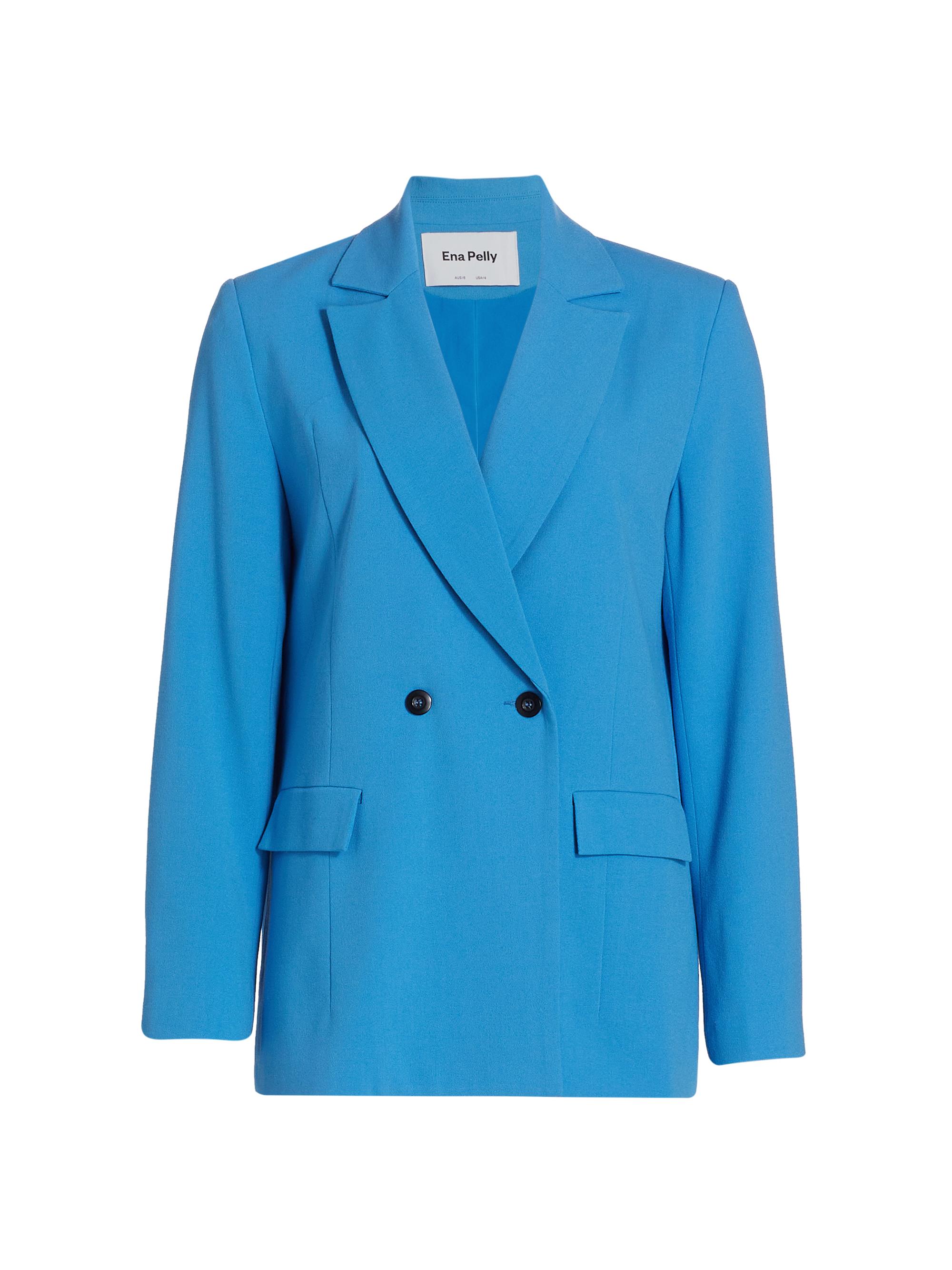 Ena Pelly Women's Fergie Woven Blazer - Azure Blue