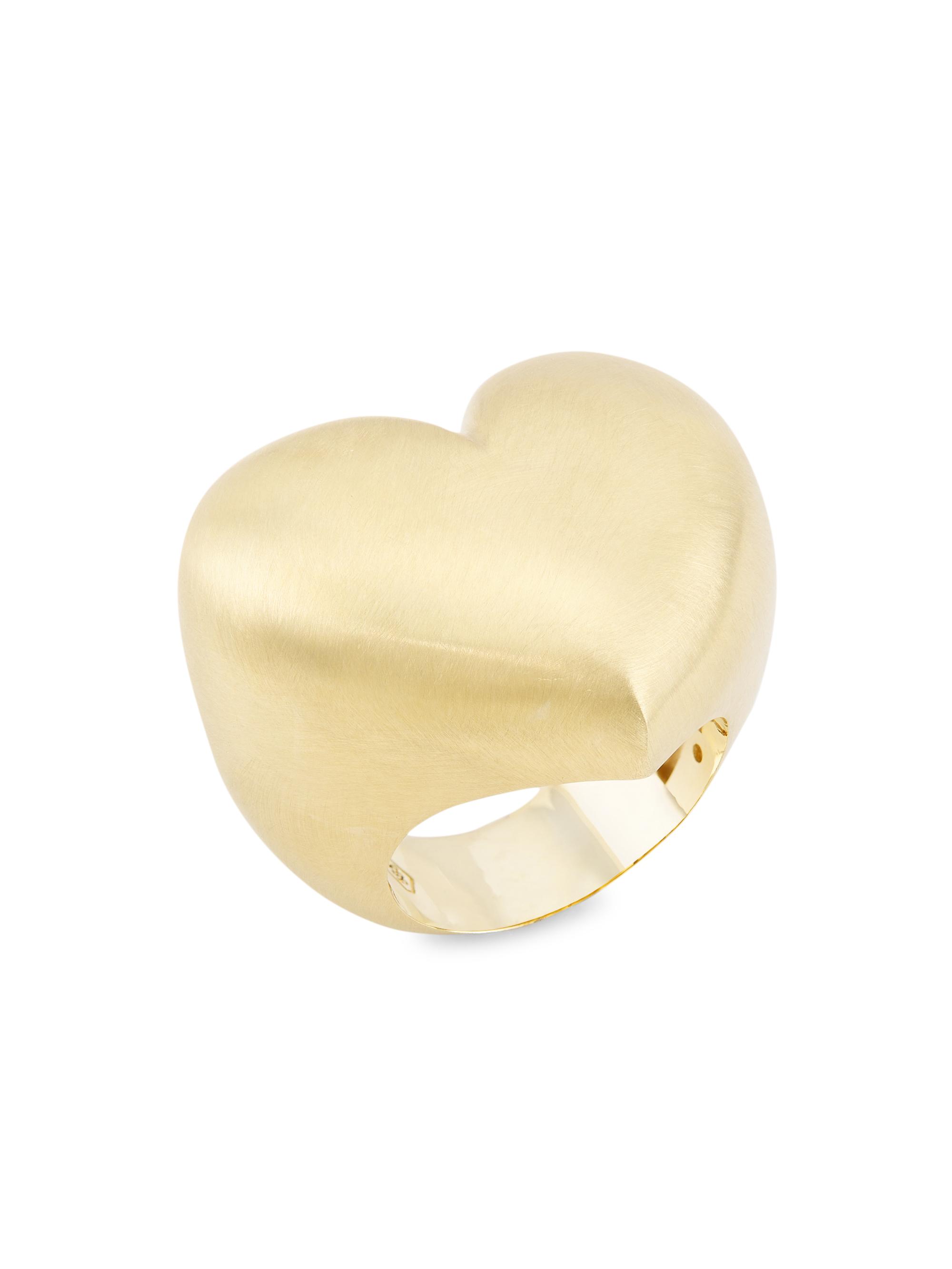 Lauren Rubinski Women's 14K Yellow Gold Heart Ring - Yellow Gold
